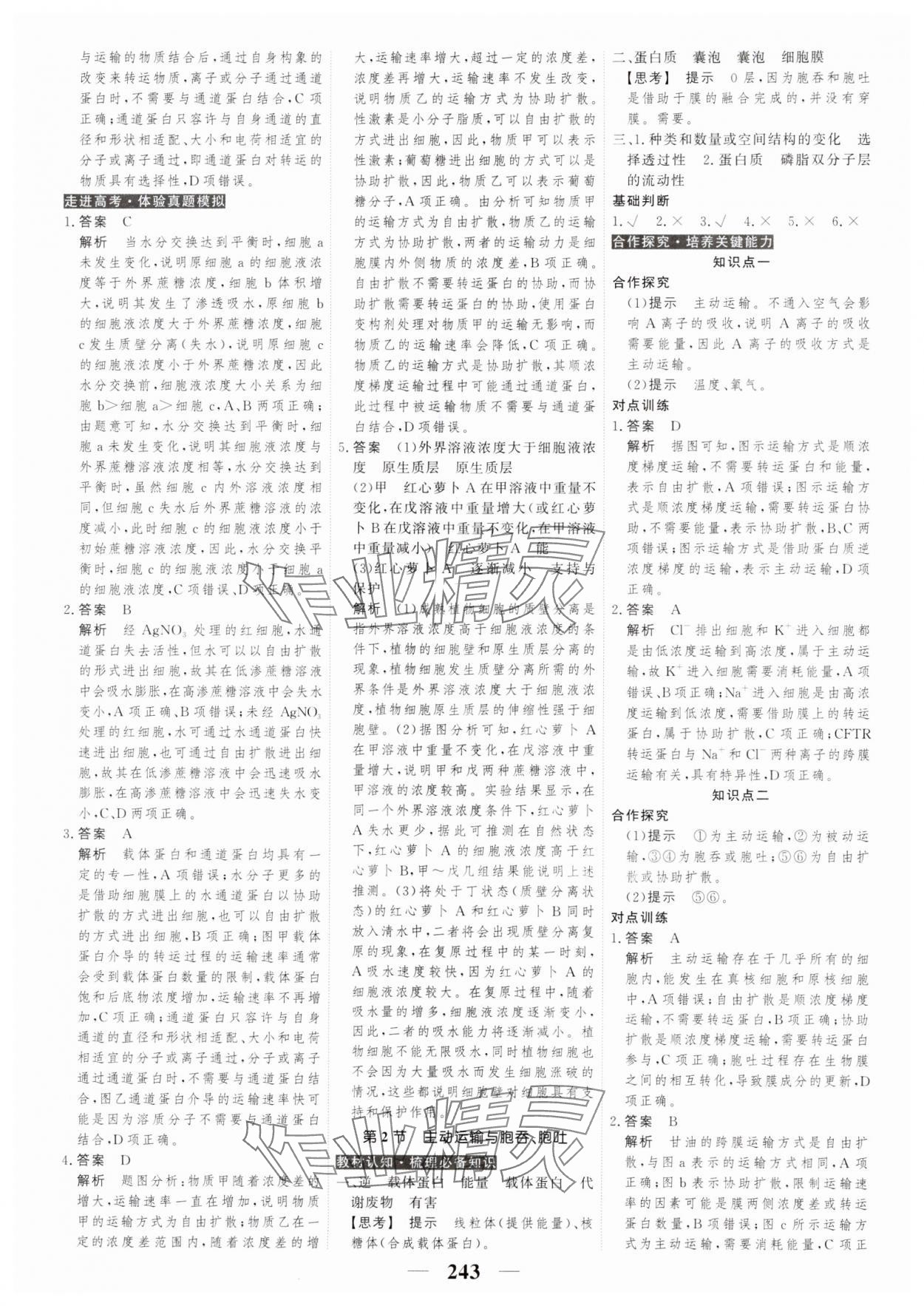 2023年高考調(diào)研衡水重點中學新教材同步學案高中生物必修1人教版 第13頁