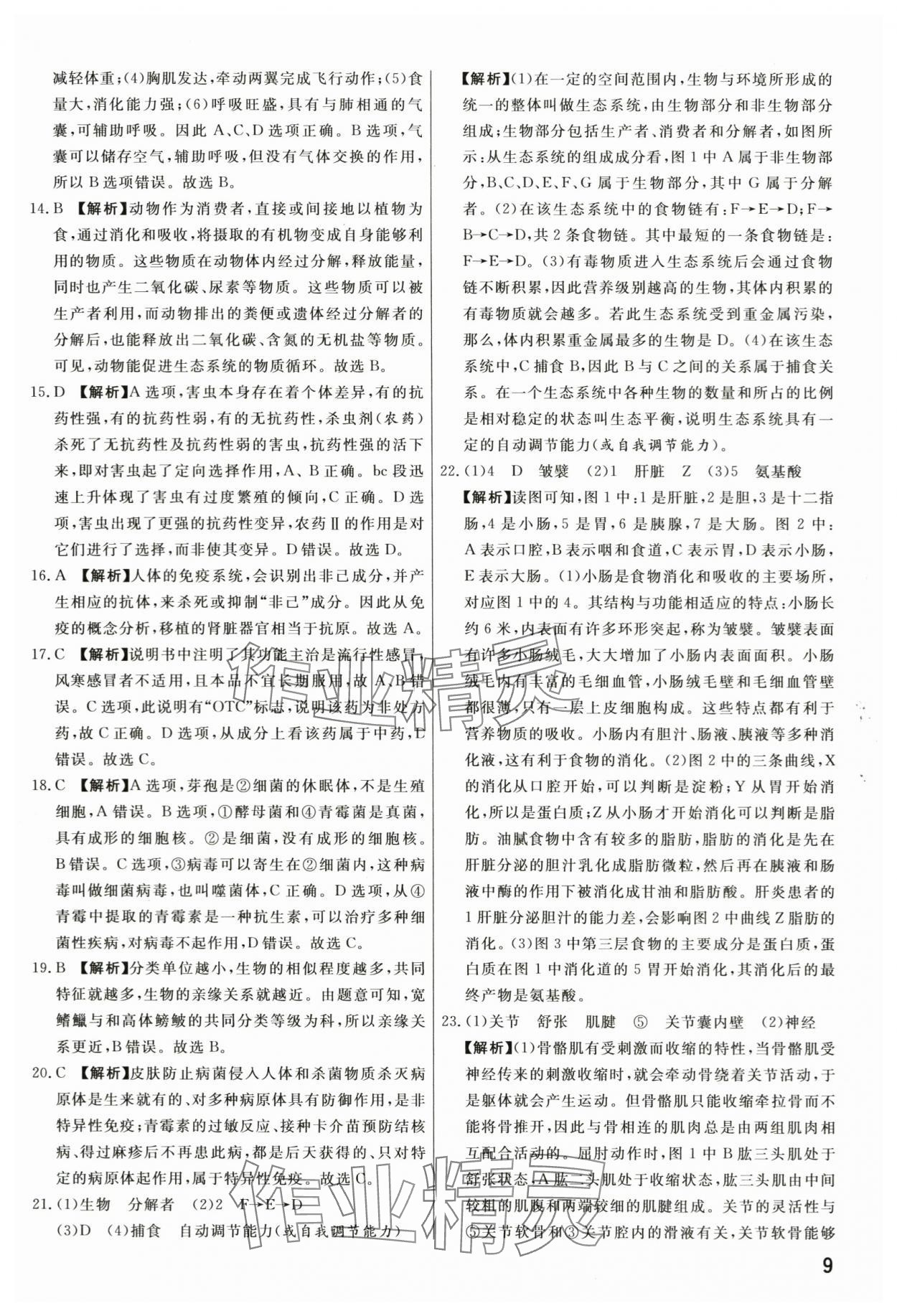 2024年新一線必刷卷生物河南專版 第9頁