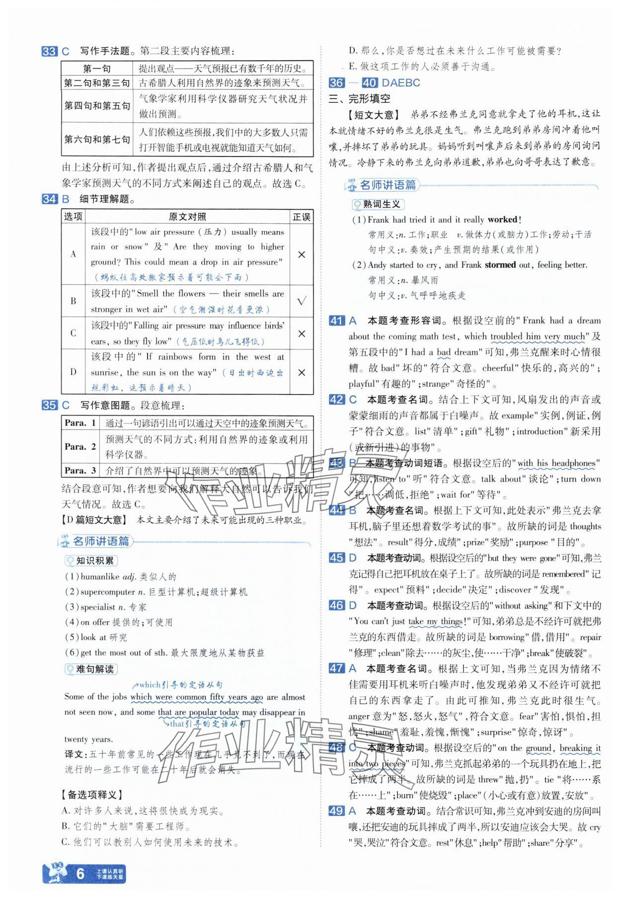 2024年金考卷中考45套匯編英語人教版河南專版 參考答案第5頁