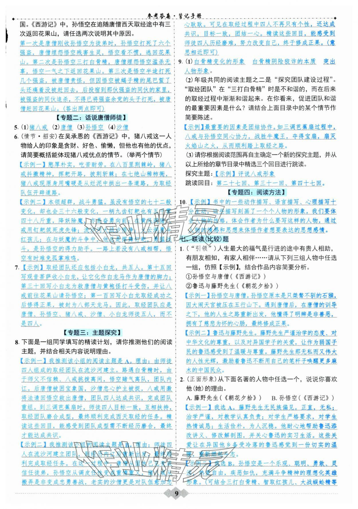 2024年廣東達(dá)標(biāo)學(xué)案名著解讀一點(diǎn)通部編版 第9頁