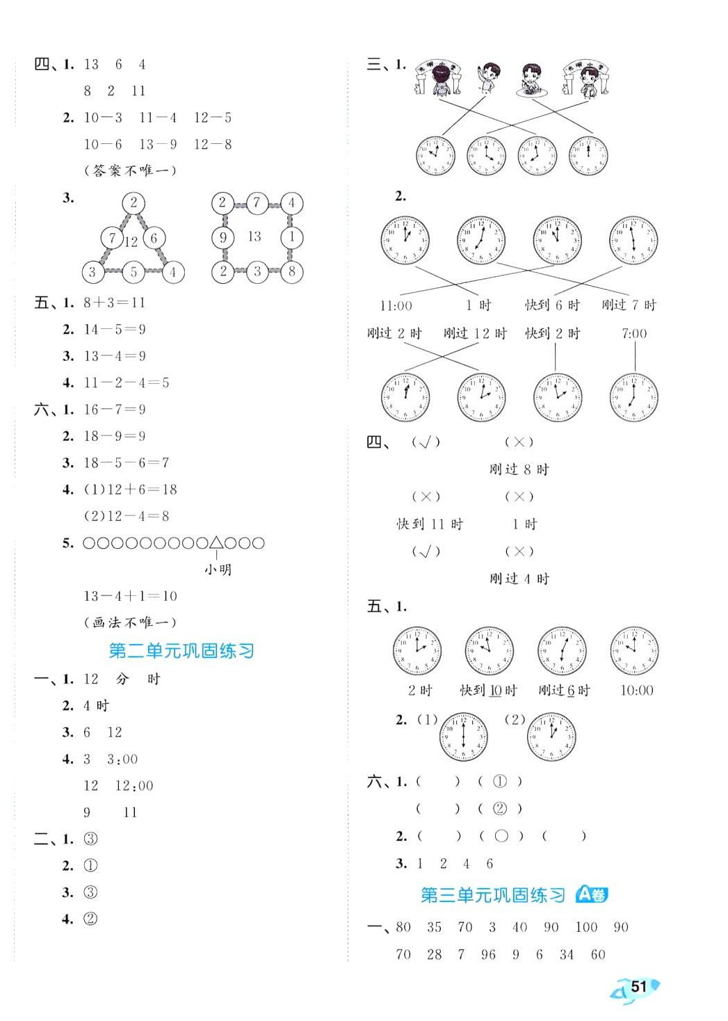 2024年53全優(yōu)卷一年級(jí)數(shù)學(xué)下冊(cè)青島版 第2頁(yè)