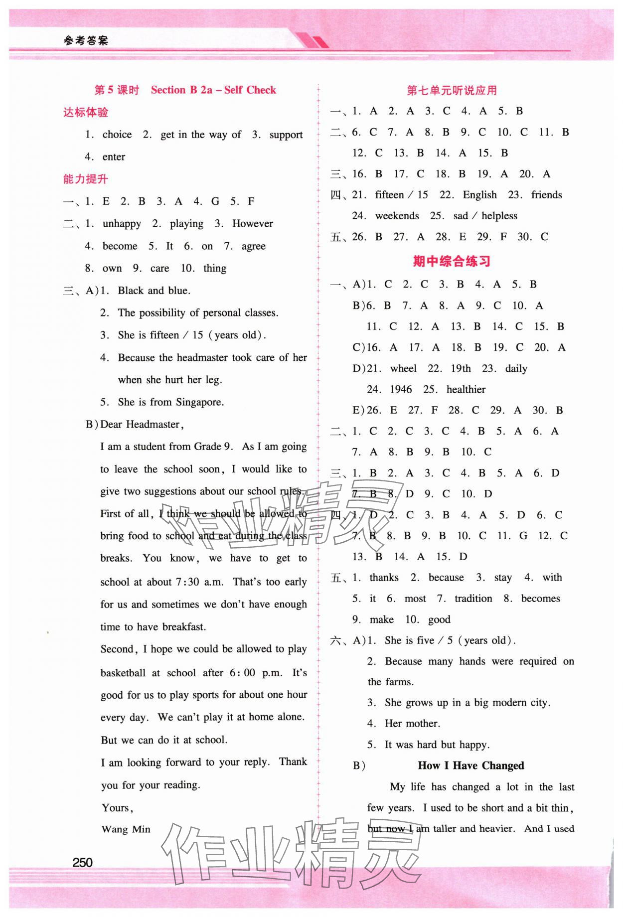 2024年新課程學(xué)習(xí)輔導(dǎo)九年級(jí)英語全一冊(cè)人教版 第8頁