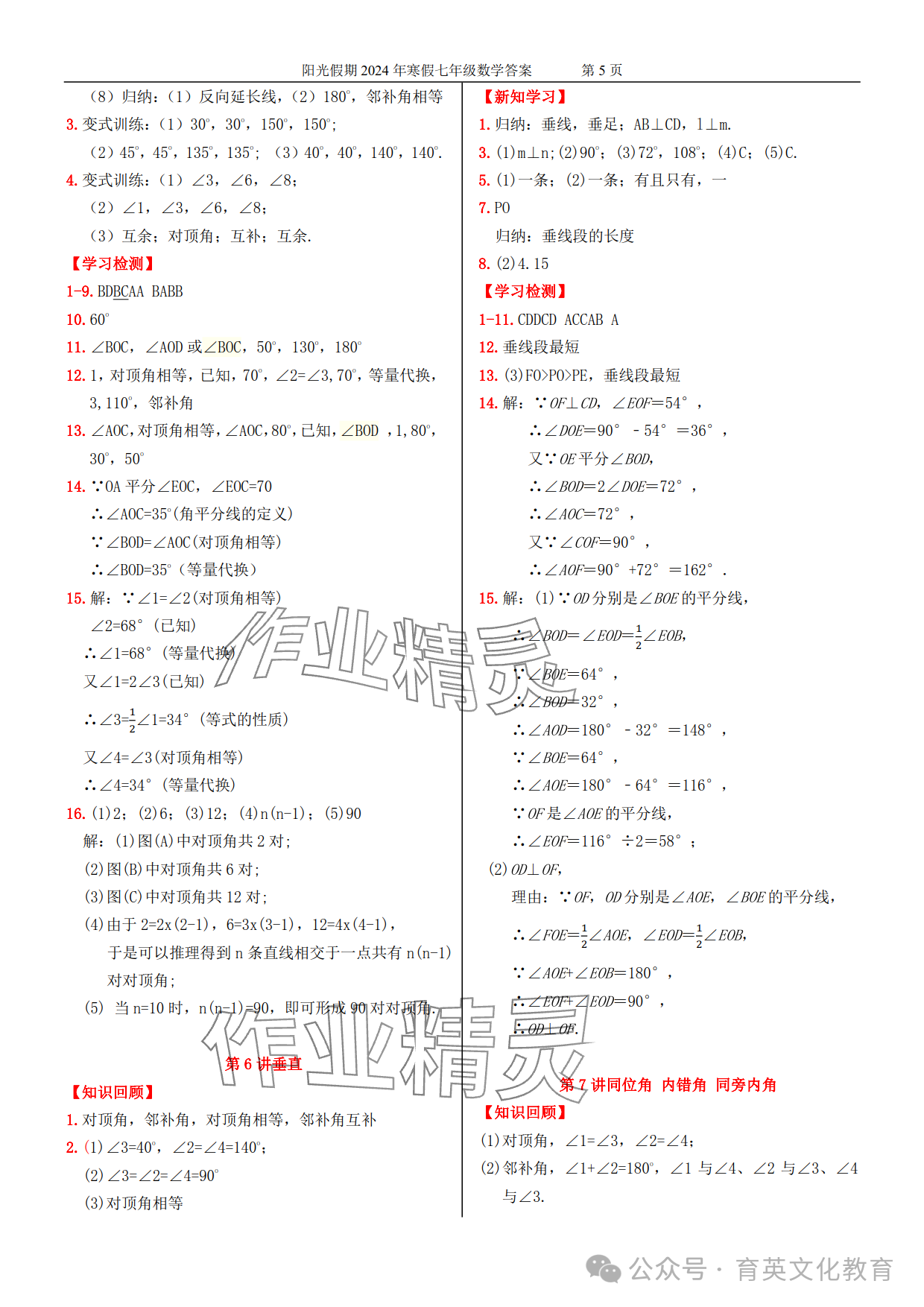 2024年領(lǐng)跑新學(xué)期寒假培優(yōu)銜接七年級&nbsp;第17頁