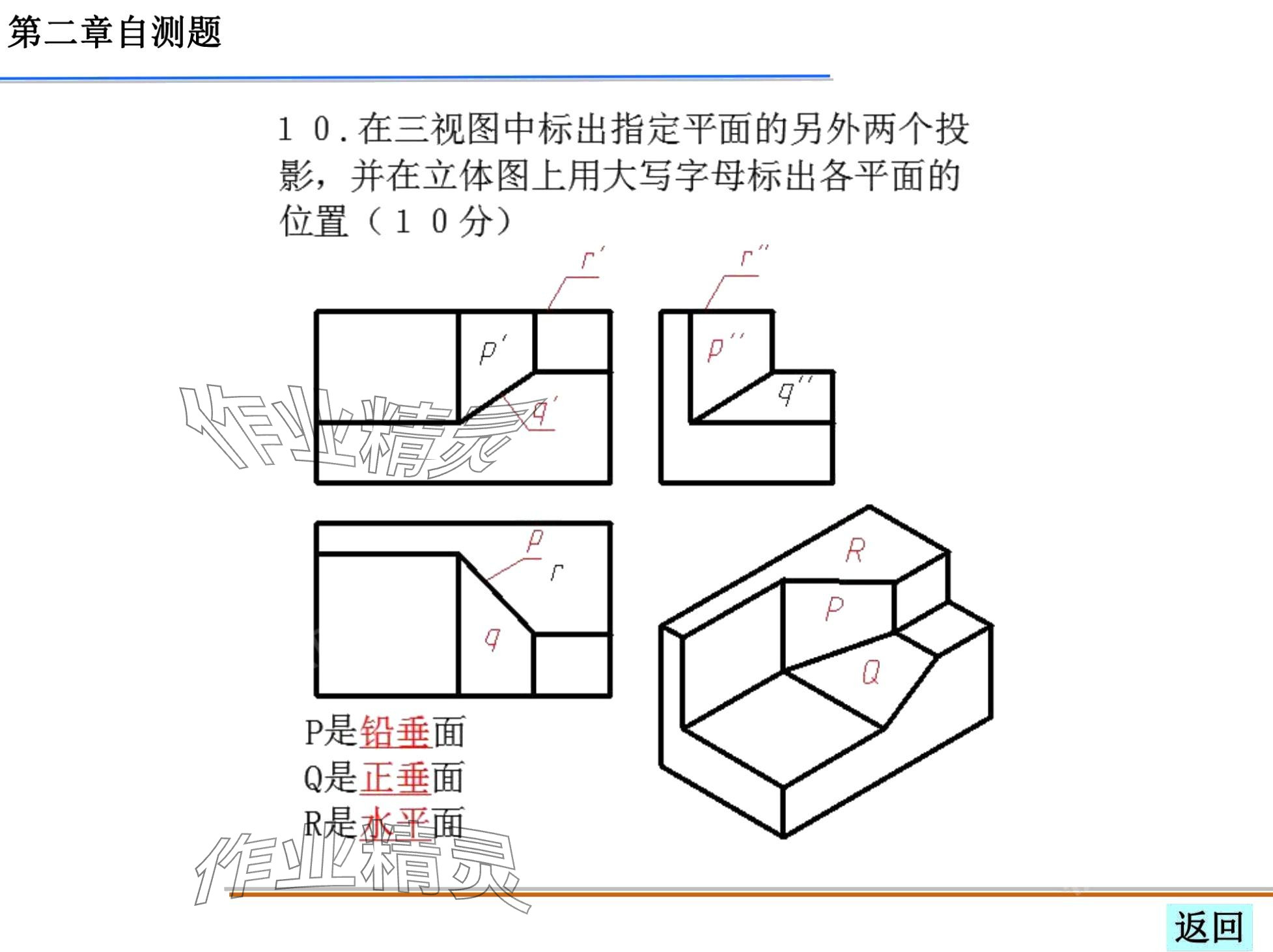 2024年机械制图习题集&nbsp;第81页