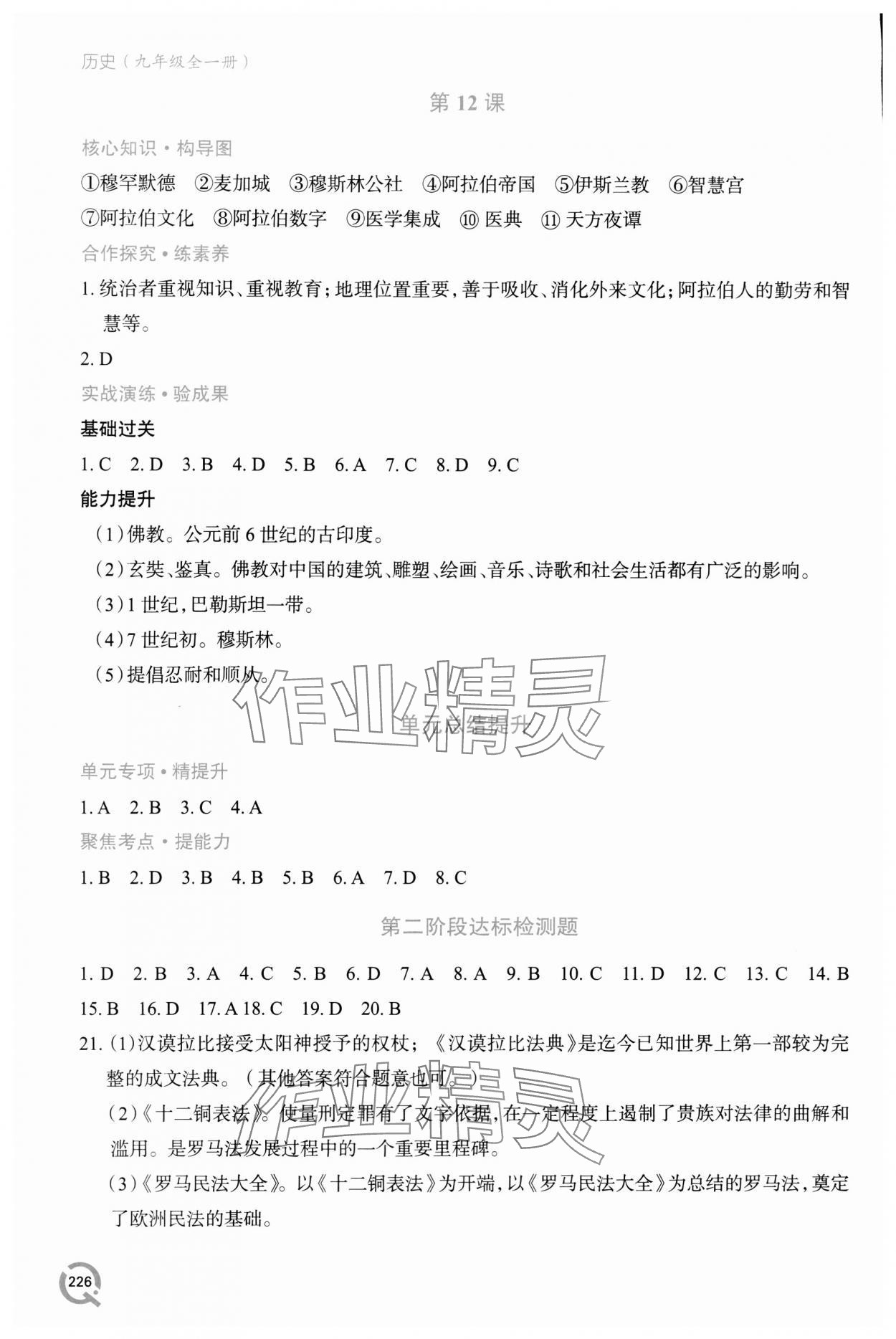 2023年新課堂學(xué)習(xí)與探究九年級(jí)歷史全一冊(cè)人教版 第8頁(yè)