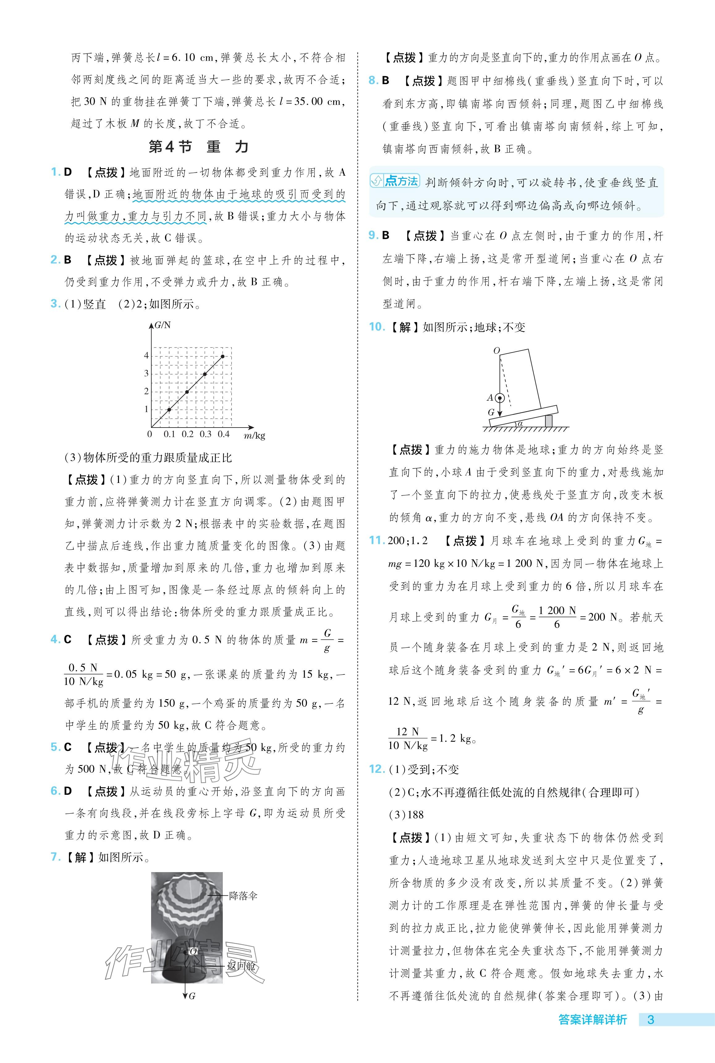 2024年綜合應(yīng)用創(chuàng)新題典中點(diǎn)八年級(jí)物理下冊(cè)教科版 參考答案第3頁(yè)