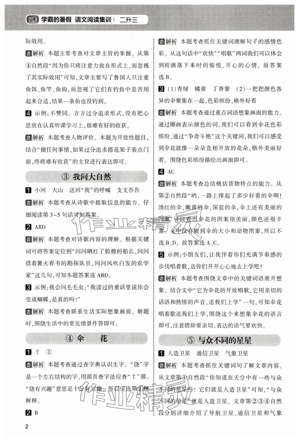 2025年学霸的暑假阅读集训二年级语文 第2页