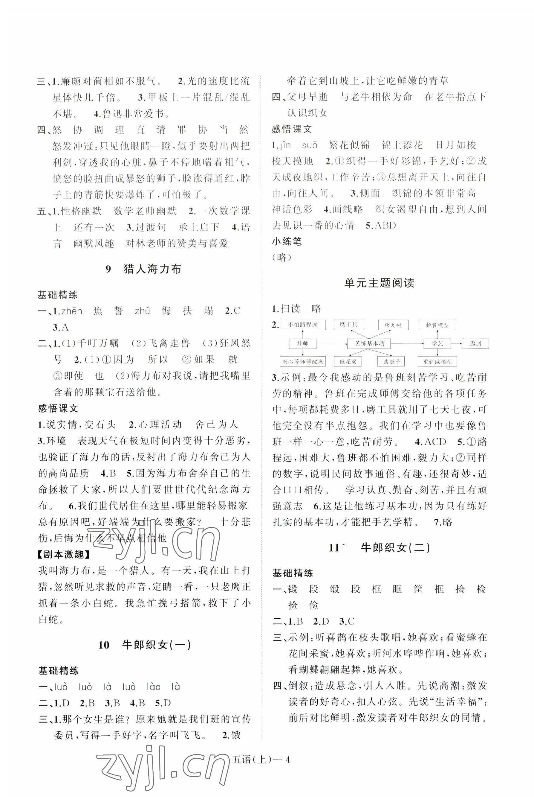 2023年小学学习好帮手五年级语文上册人教版 第4页