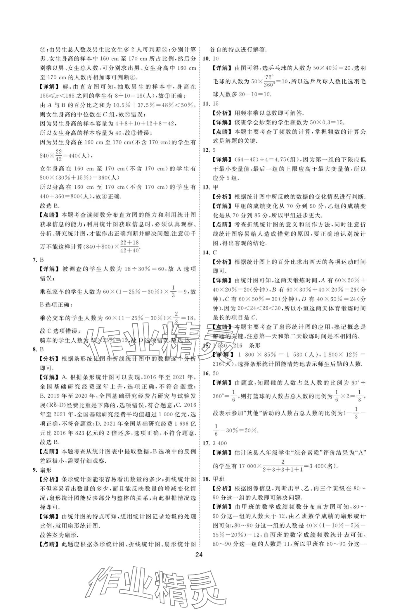 2024年奪冠金卷八年級數學下冊蘇科版 參考答案第24頁