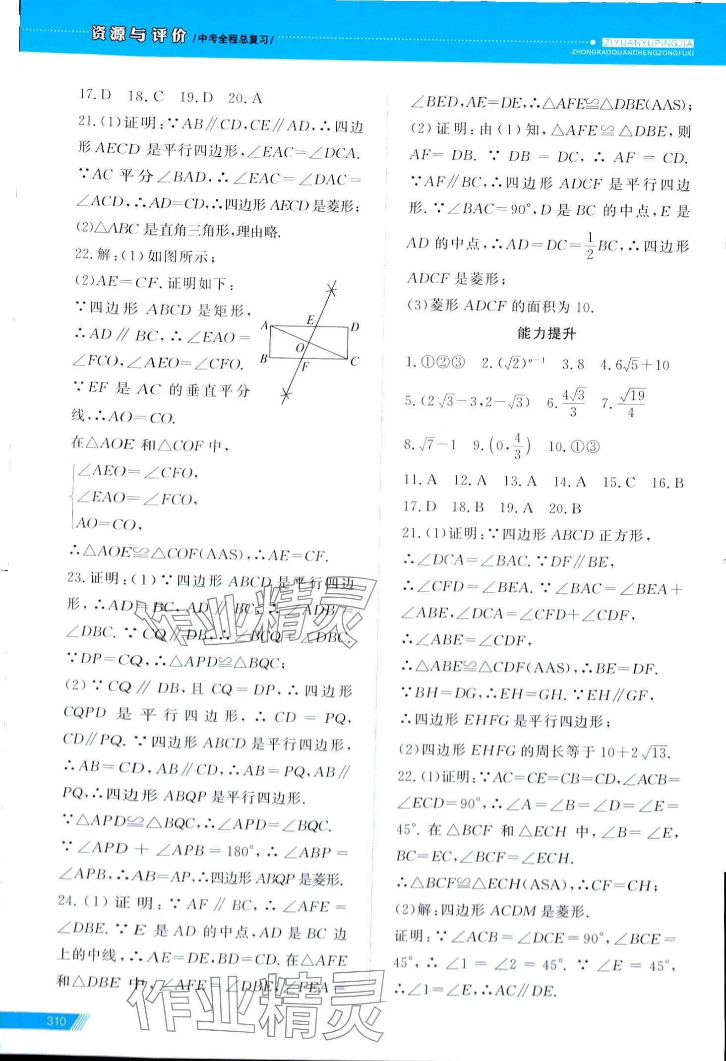 2024年資源與評價中考全程總復(fù)習數(shù)學D版 第13頁