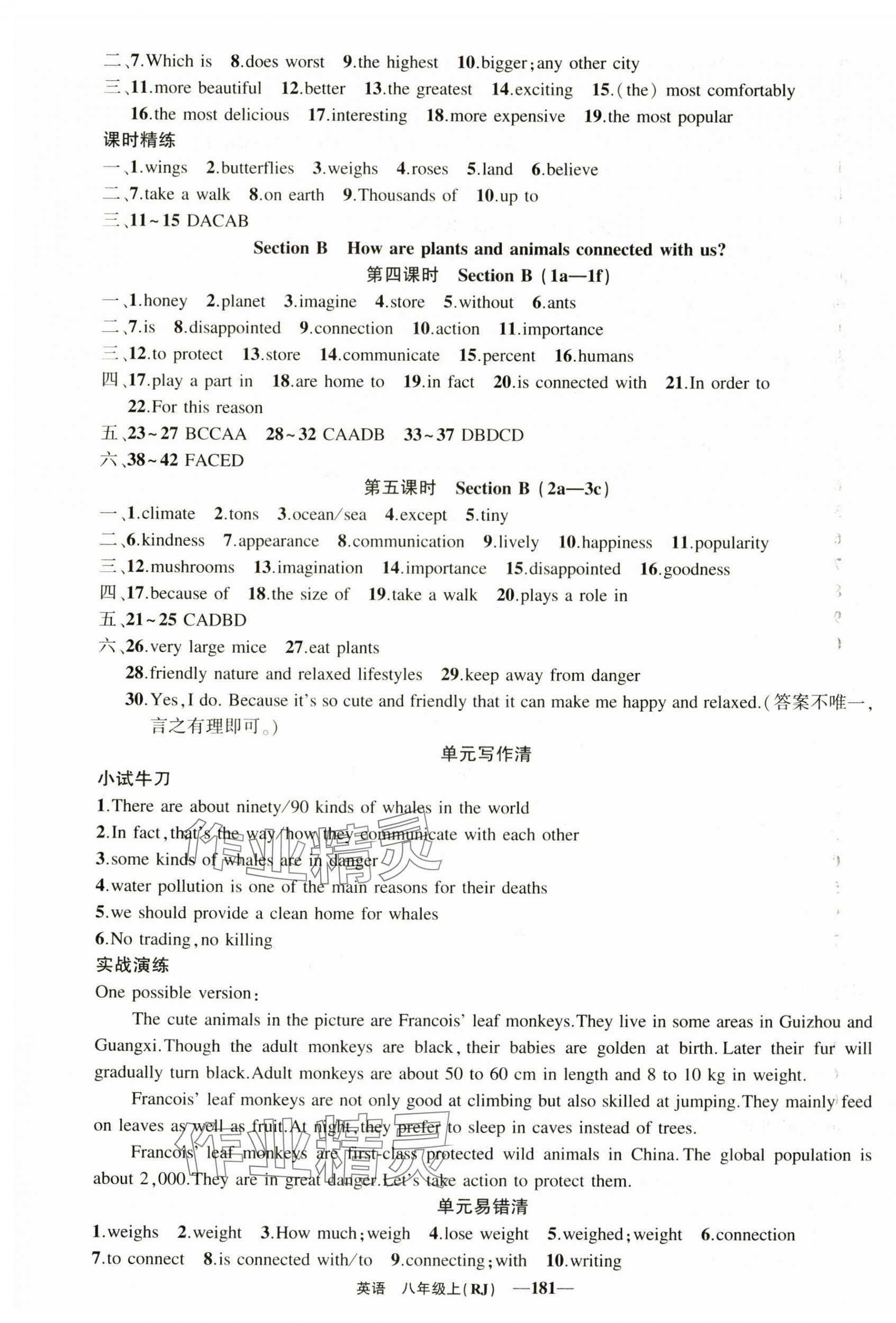 2025年四清導(dǎo)航八年級(jí)英語上冊(cè)人教版湖北專版 第7頁