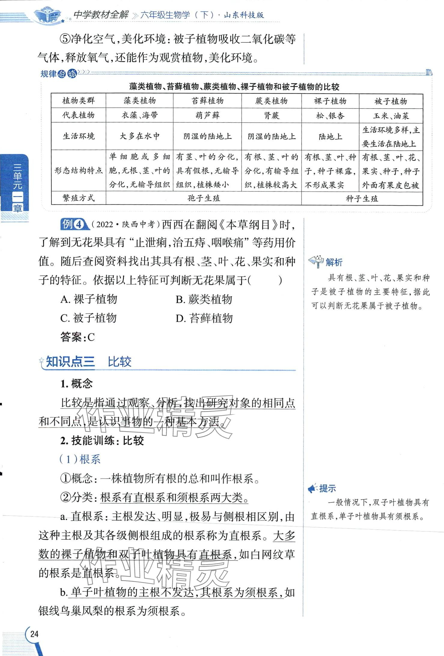 2024年教材課本六年級生物下冊魯科版 第24頁