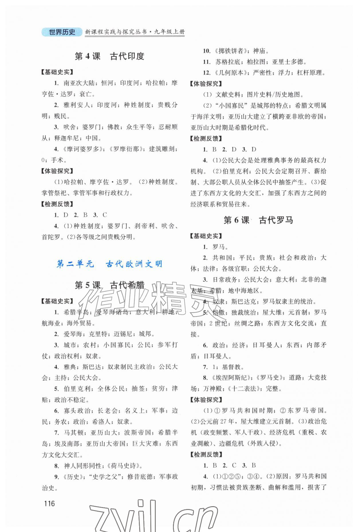 2026年新课程实践与探究丛书九年级历史上册人教版江苏专版&nbsp;第2页