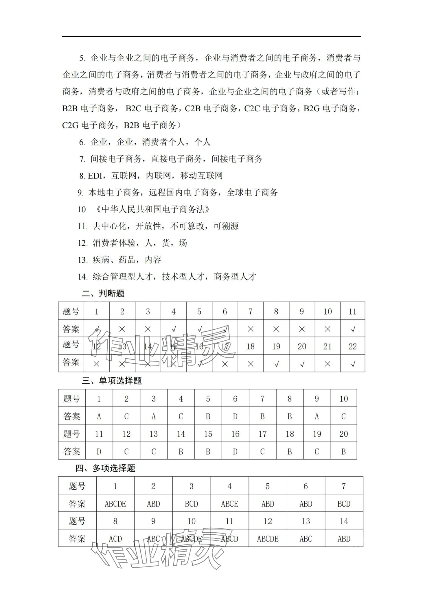 2024年电子商务基础同步训练 第2页