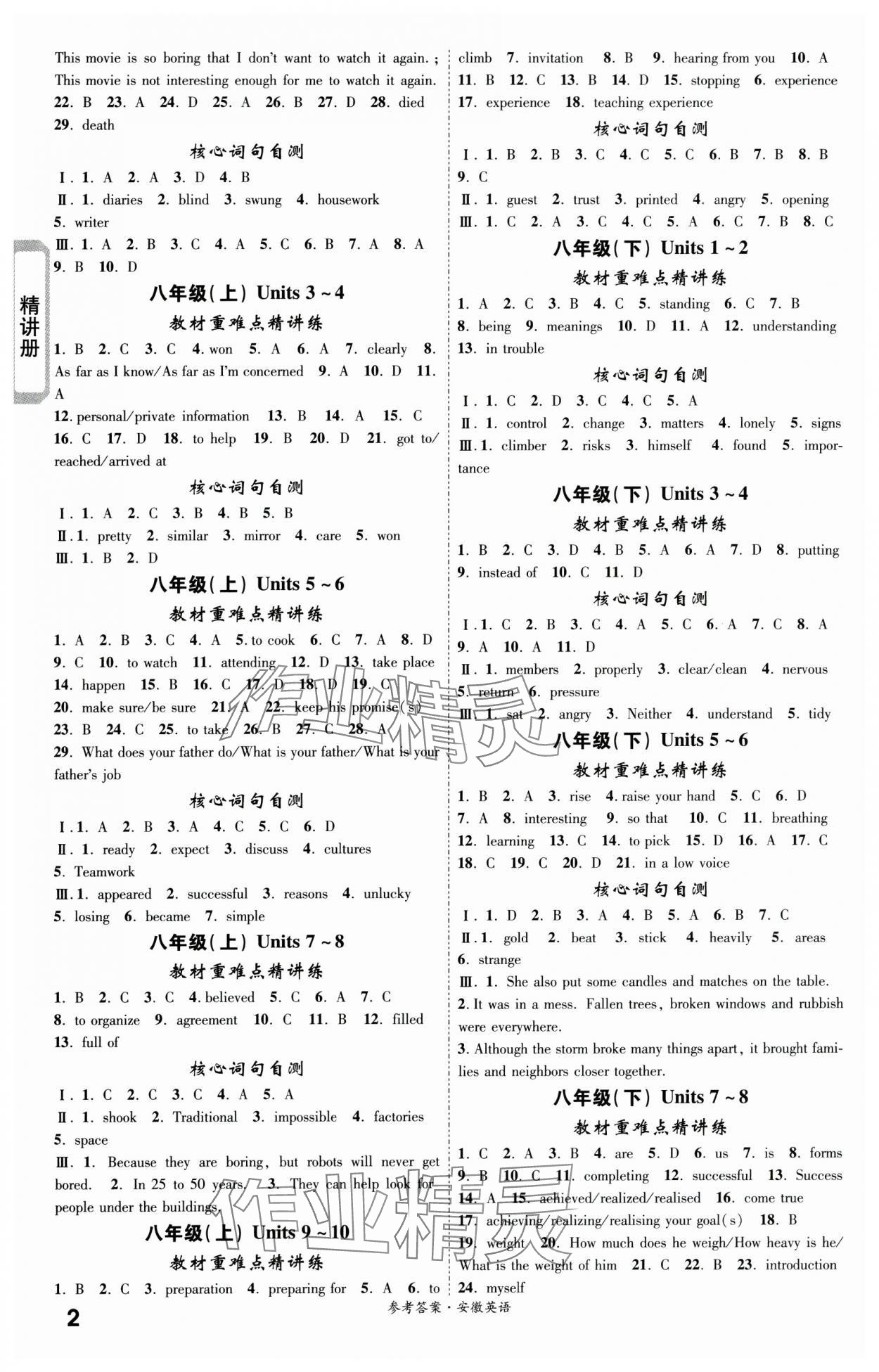 2024年一戰(zhàn)成名考前新方案九年級(jí)英語(yǔ)全一冊(cè)人教版安徽專(zhuān)版 第2頁(yè)