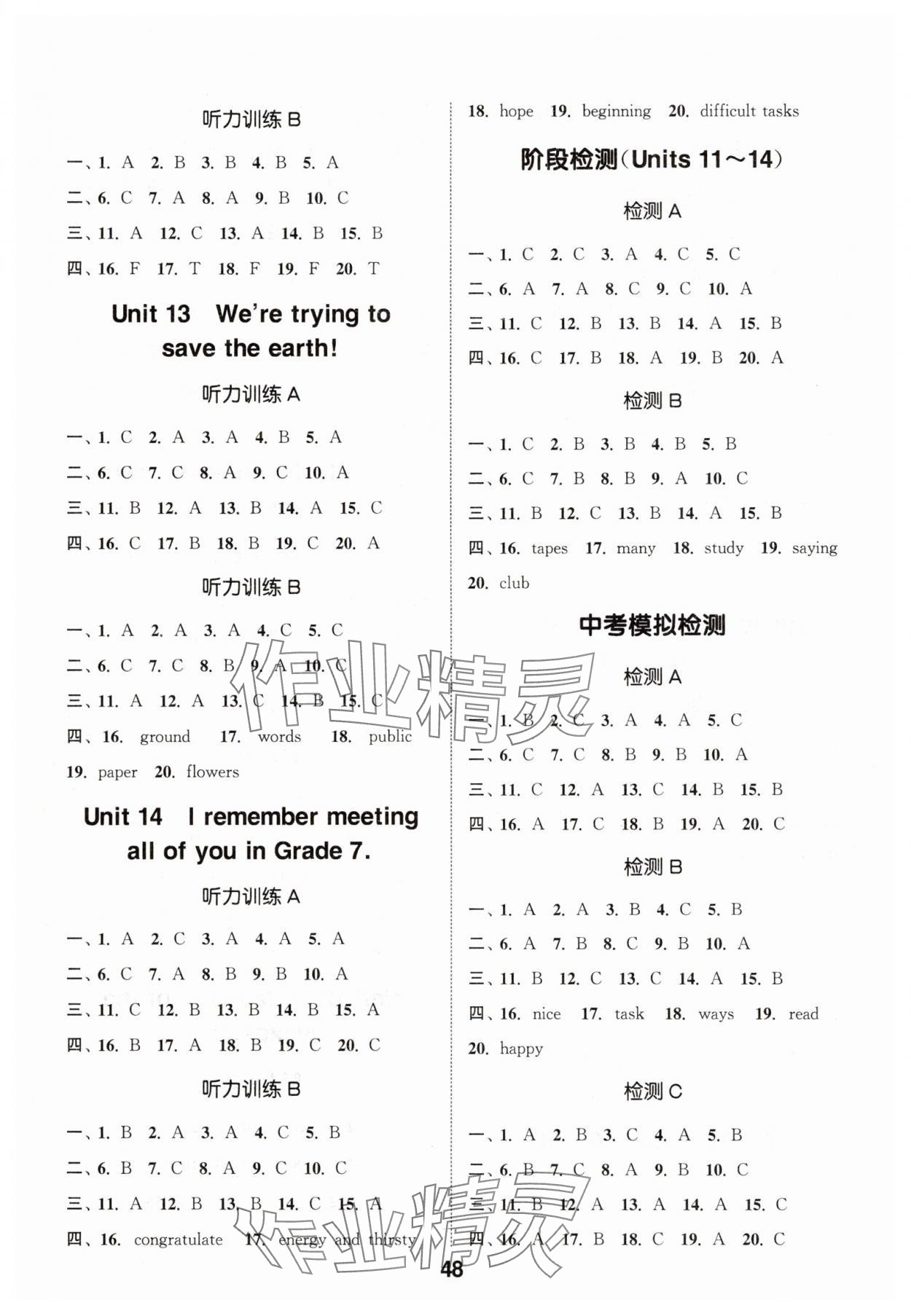 2024年通城學典初中英語聽力能手九年級全一冊人教版 第4頁