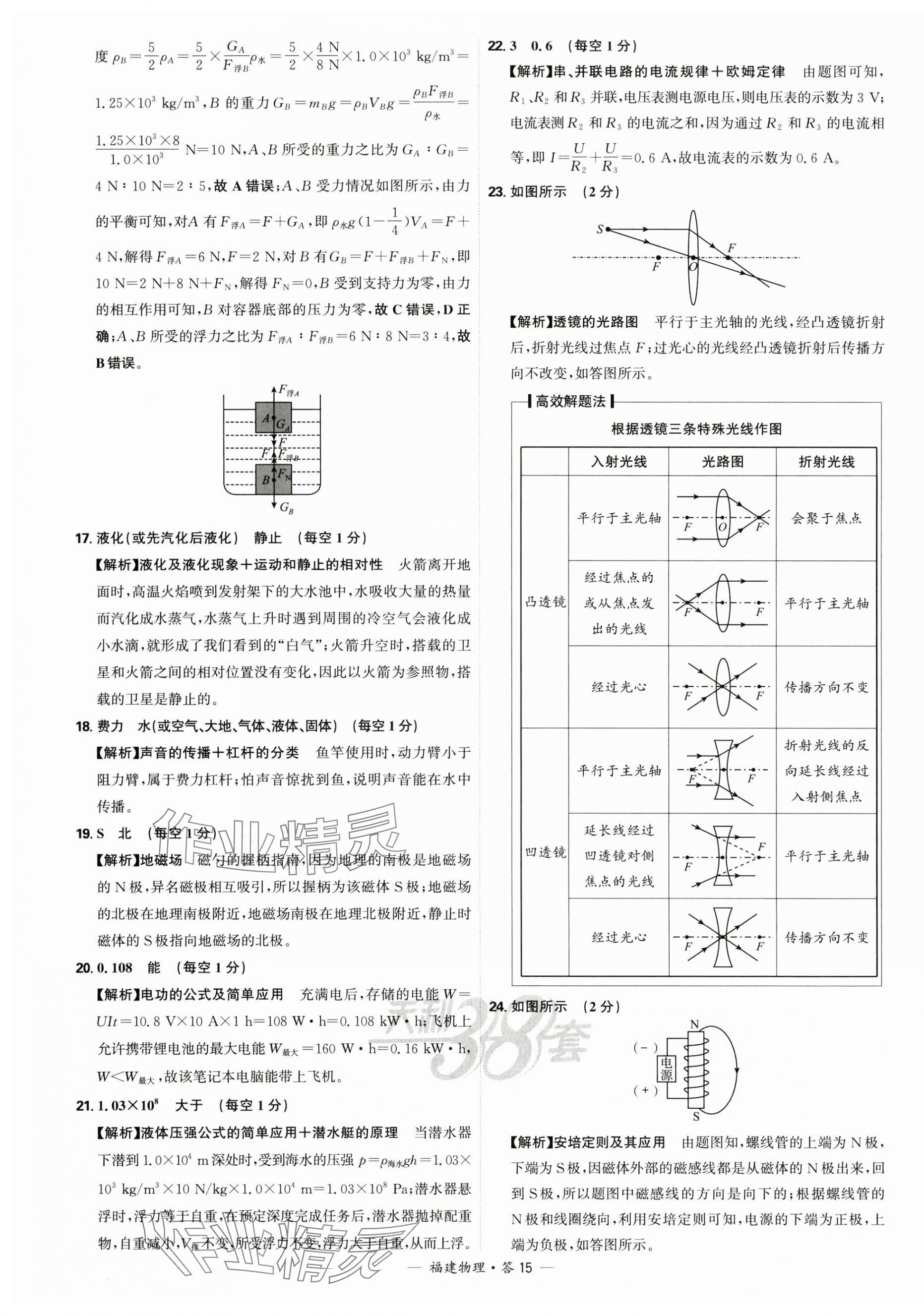 2025年天利38套中考試題精選物理福建專版 第15頁