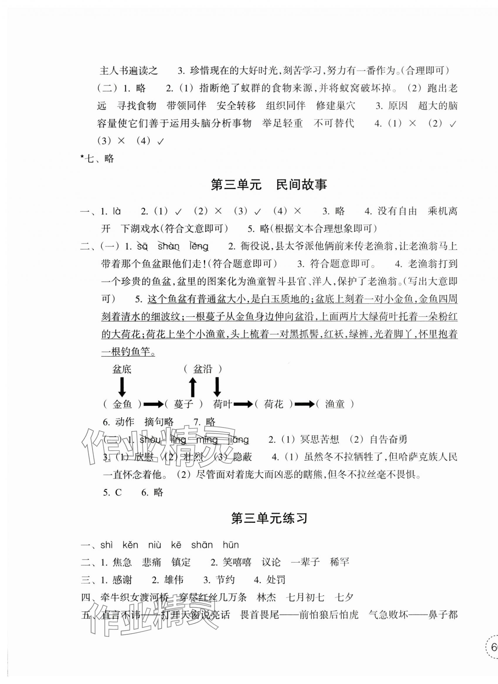 2023年單元學(xué)習(xí)指導(dǎo)與練習(xí)五年級語文上冊人教版 參考答案第3頁