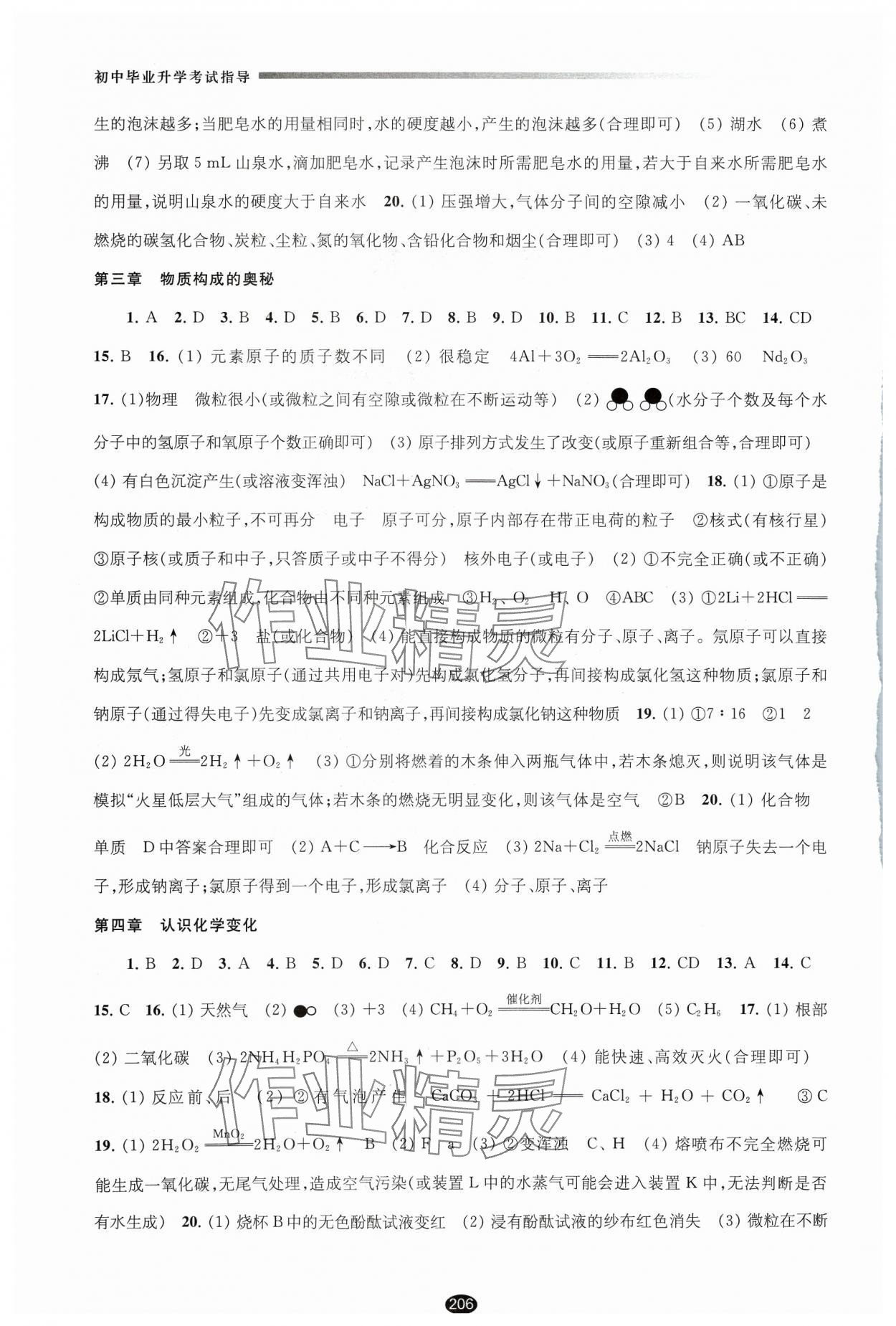 2024年初中毕业升学考试指导化学 第2页