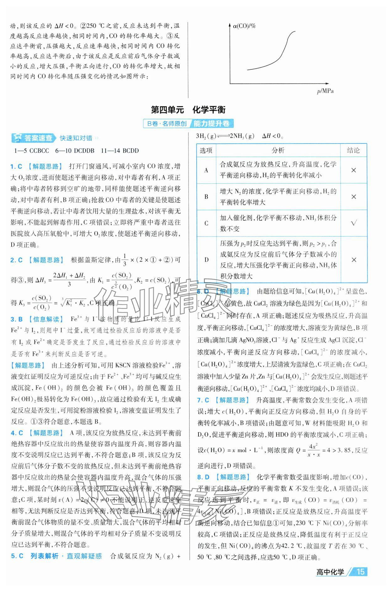 2025年金考卷名師名題單元雙測卷高中化學(xué)選擇性必修1人教版 第15頁