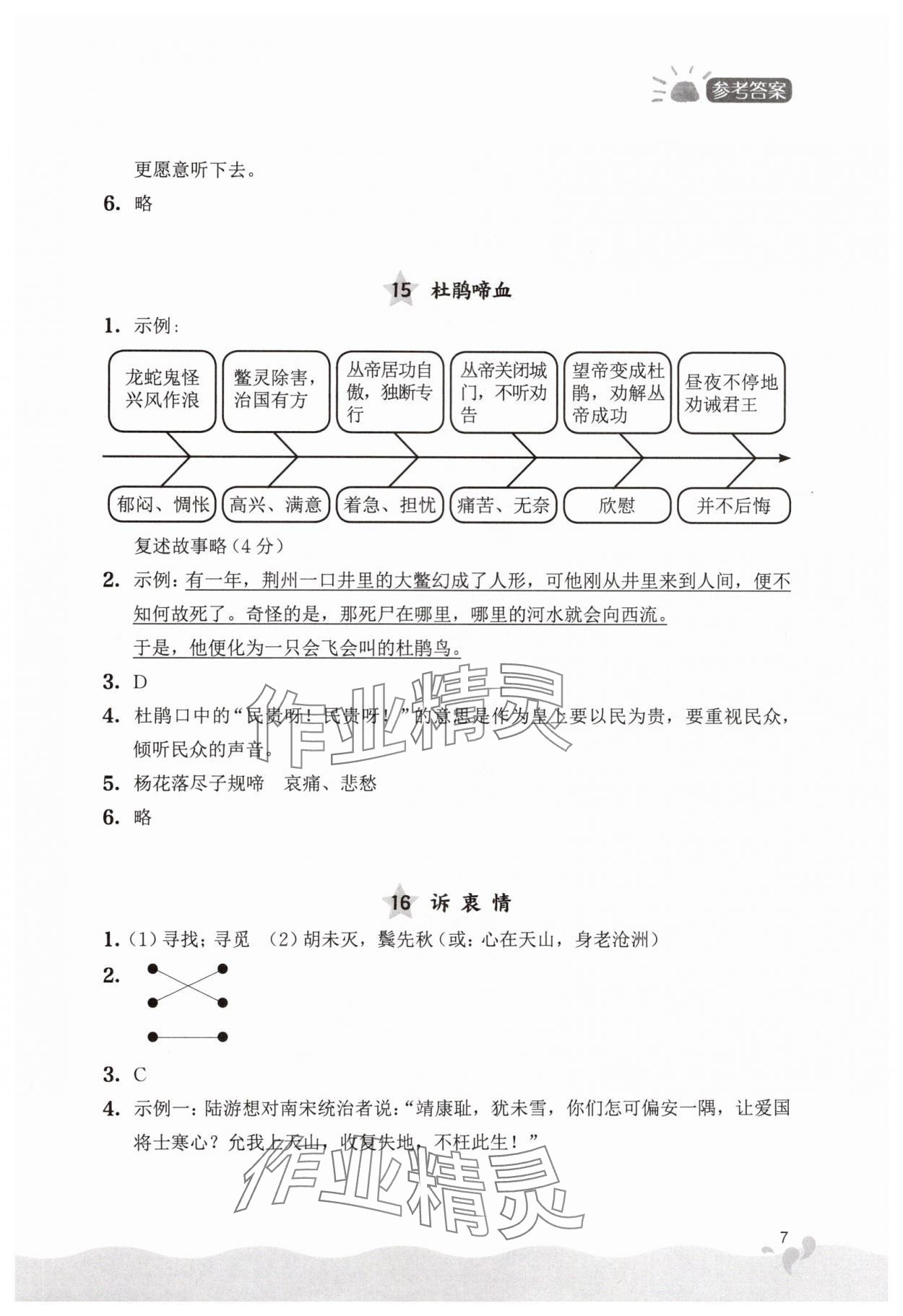 2024年閱讀力提升五年級(jí)語(yǔ)文人教版 參考答案第7頁(yè)