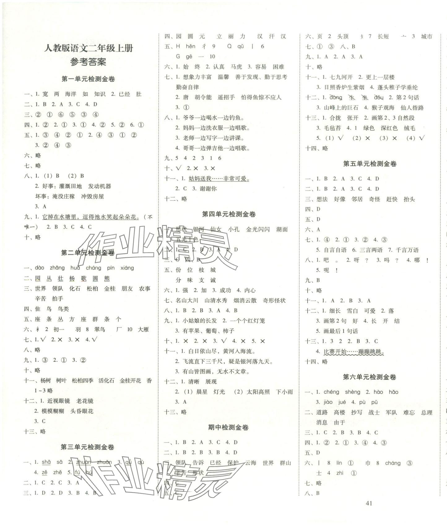 2025年云南师大附小一线名师金牌试卷二年级语文上册人教版 第1页