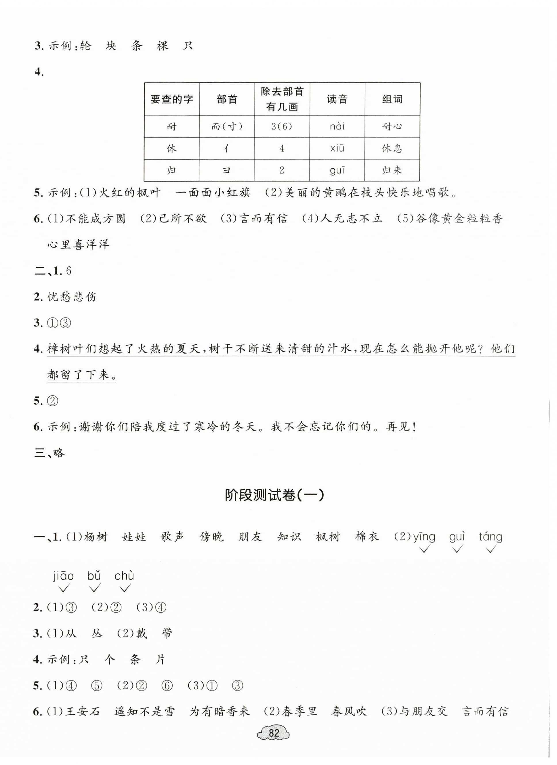 2024年学习目标与检测同步测试卷二年级语文上册人教版 第2页