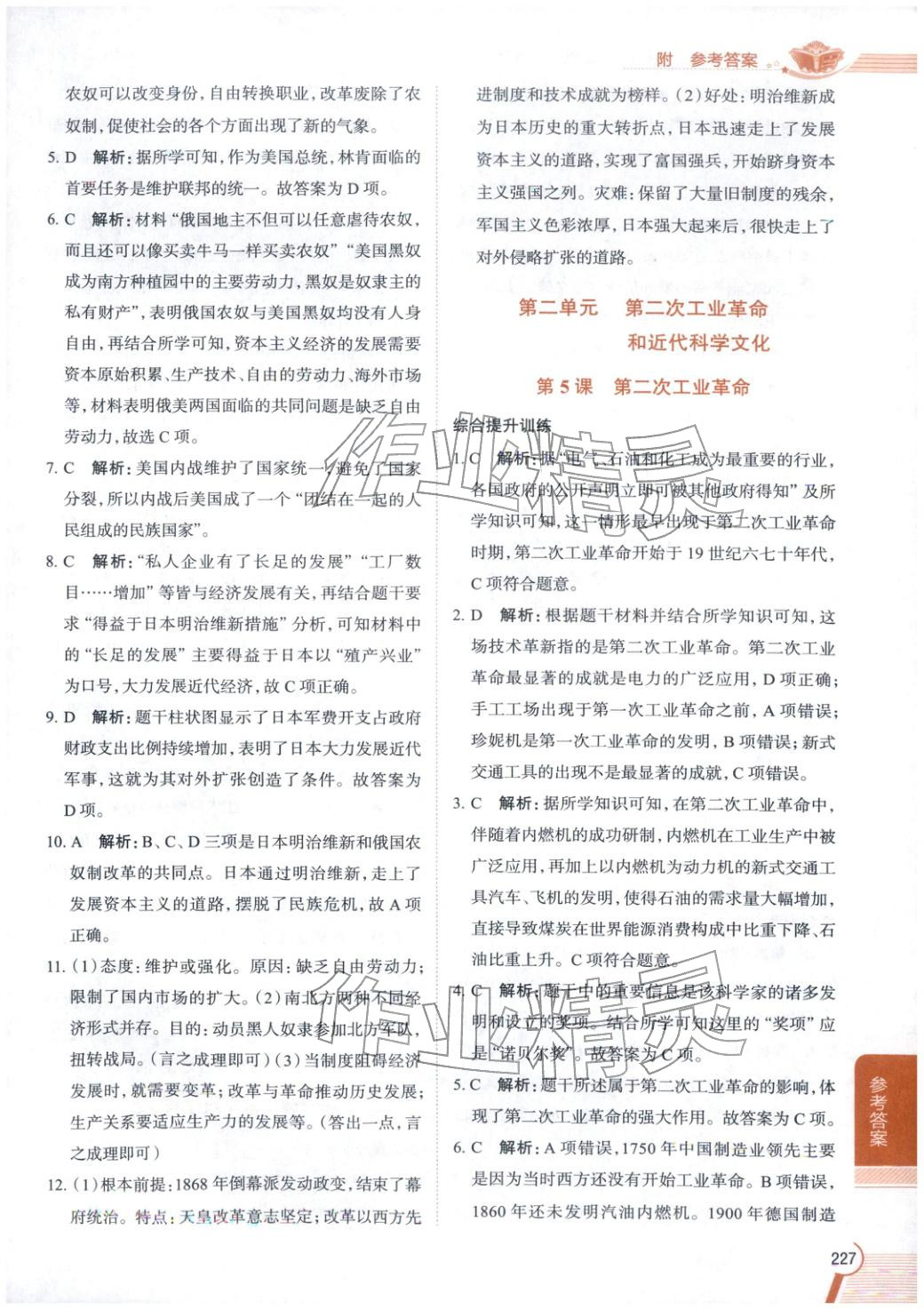 2026年教材全解九年级历史下册人教版 第4页