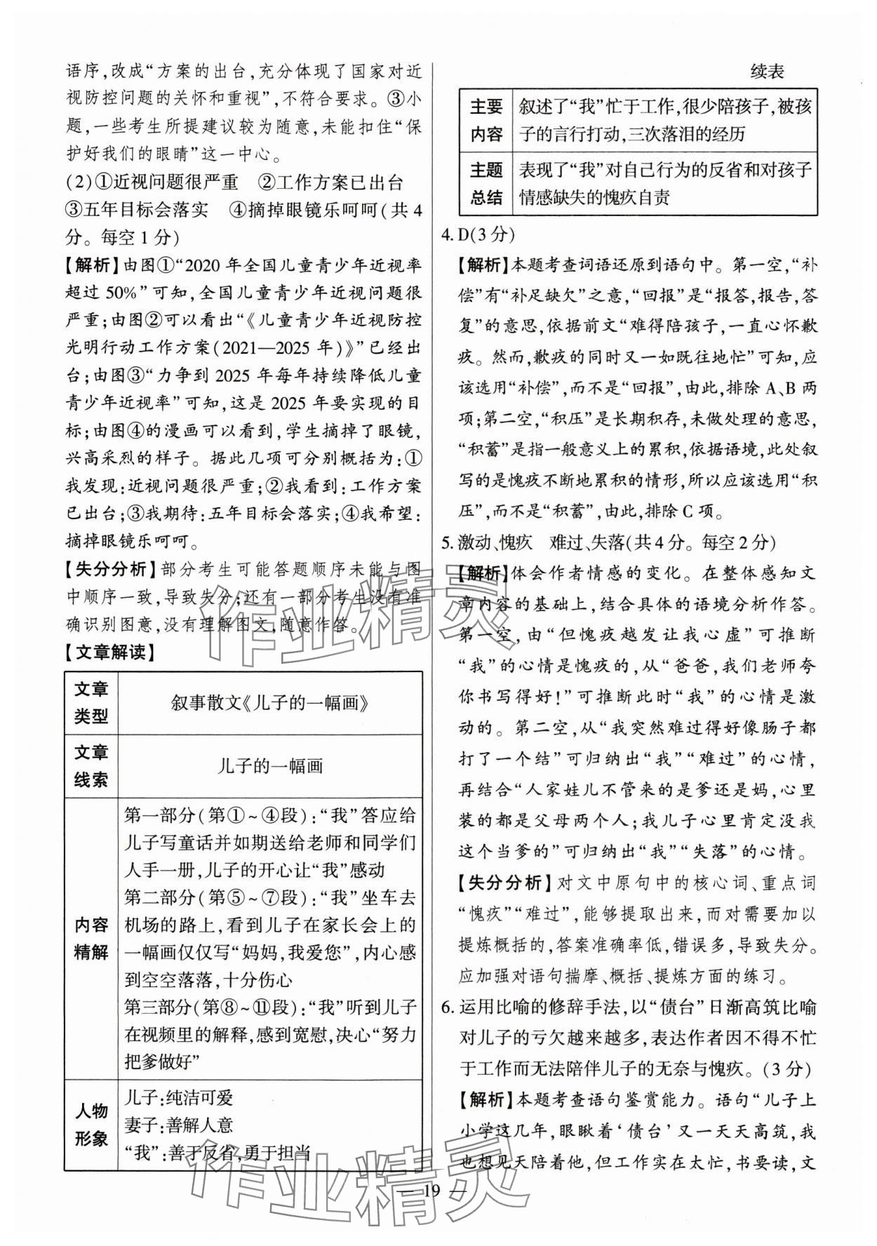 2024年秒殺中考安徽中考試題匯編語(yǔ)文 參考答案第19頁(yè)