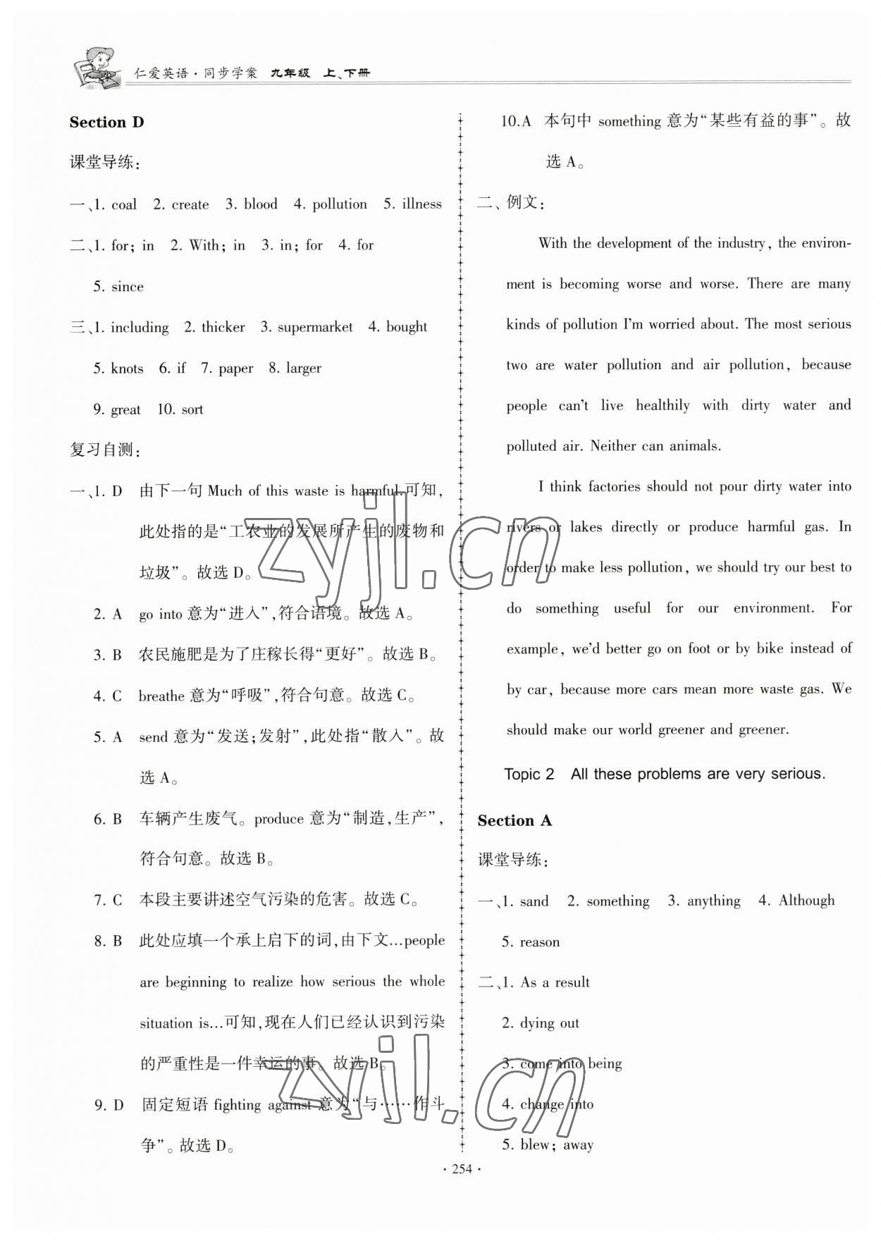 2023年仁爱英语同步学案九年级全一册仁爱版 第11页