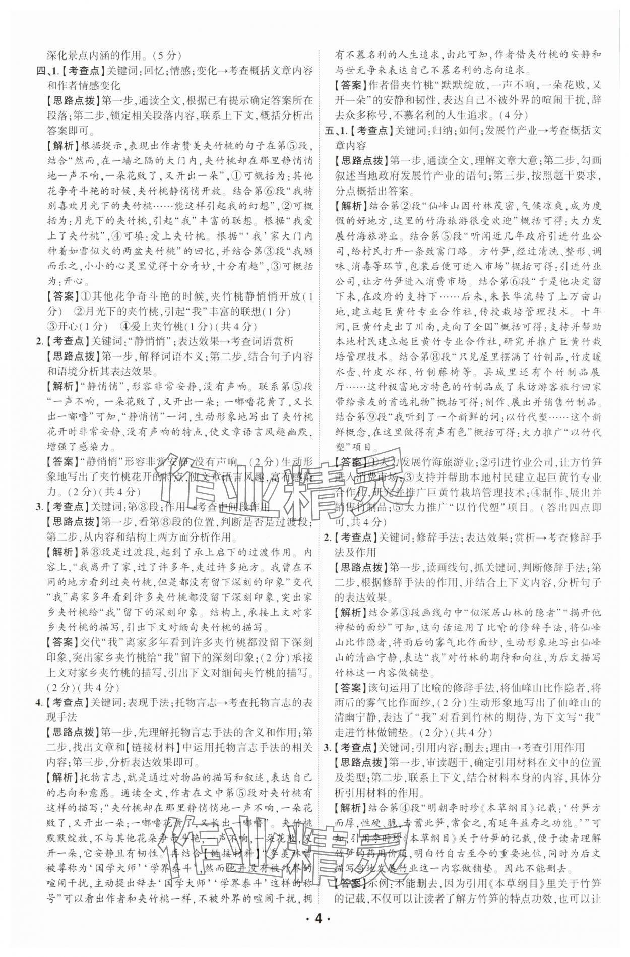 2025年領(lǐng)揚(yáng)閱讀現(xiàn)代文技能訓(xùn)練七年級語文 第3頁
