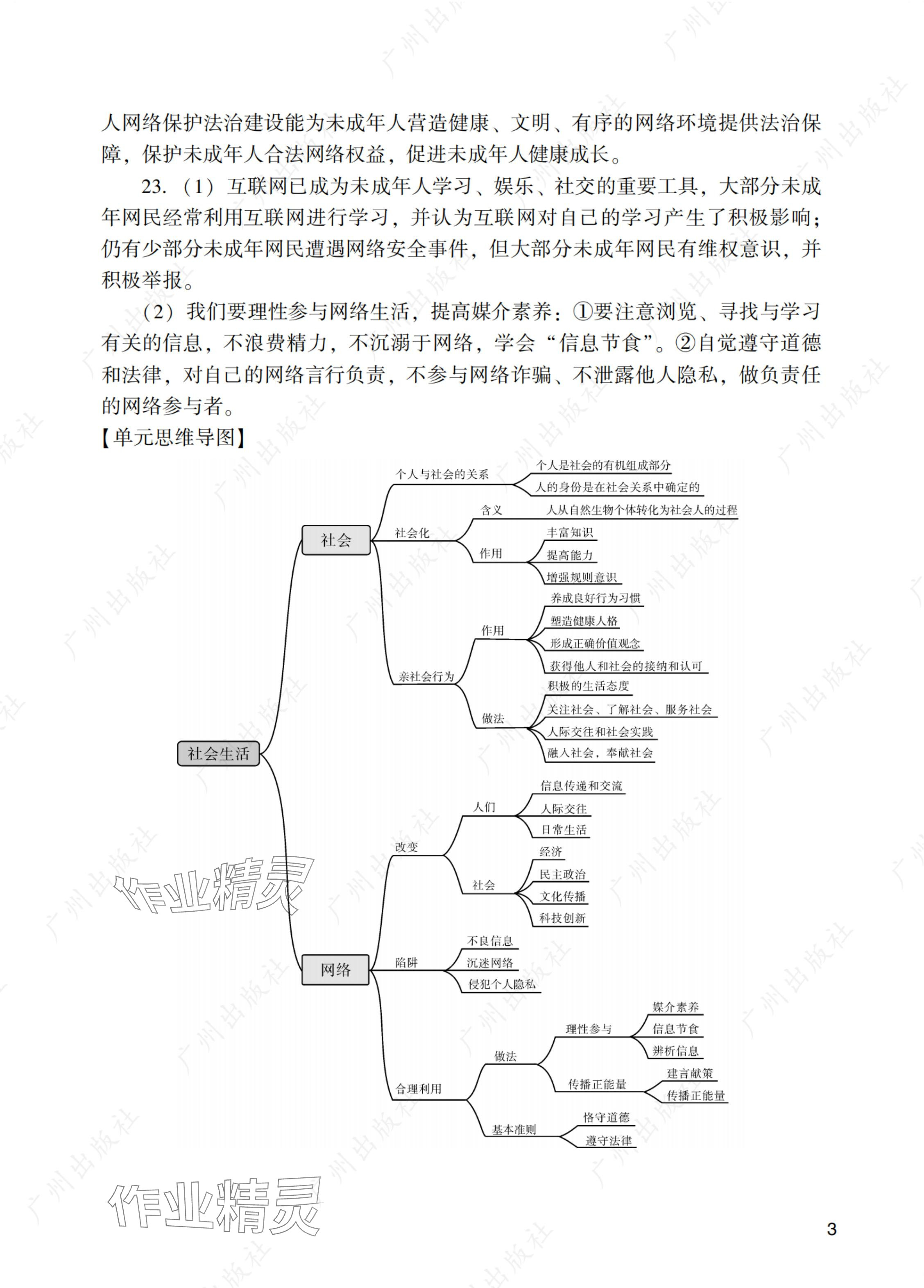 2024年陽光學(xué)業(yè)評(píng)價(jià)八年級(jí)道德與法治上冊(cè)人教版 參考答案第3頁