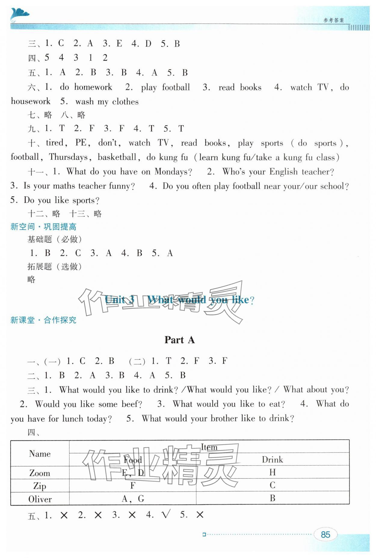 2024年南方新課堂金牌學(xué)案五年級英語上冊人教版 第3頁