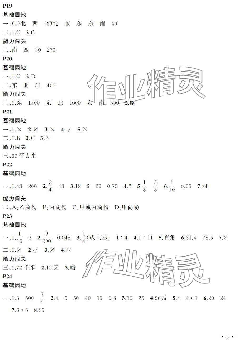 2024年假期伙伴寒假大連理工大學(xué)出版社六年級(jí)數(shù)學(xué) 第5頁(yè)