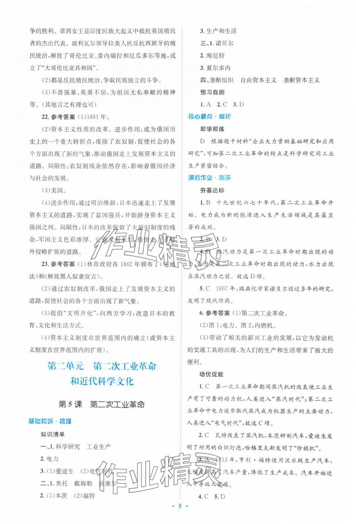 2024年同步解析與測(cè)評(píng)學(xué)考練九年級(jí)歷史下冊(cè)人教版精編版 第5頁(yè)