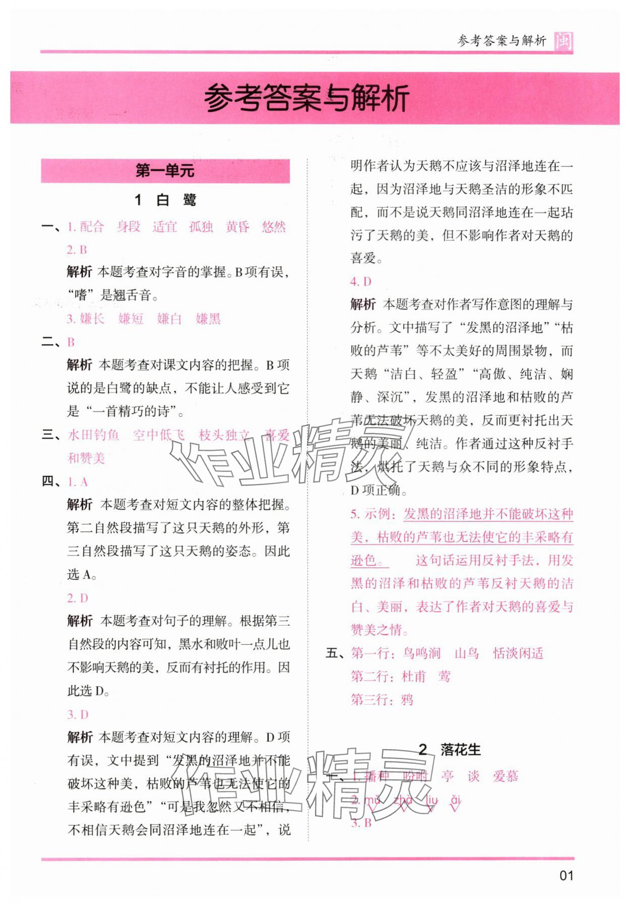 2025年木头马分层课课练五年级语文上册人教版福建专版 第1页
