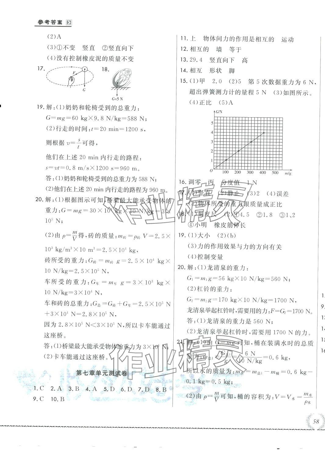 2024年悅?cè)缓脤W(xué)生必開卷八年級物理下冊人教版長春專版 參考答案第3頁