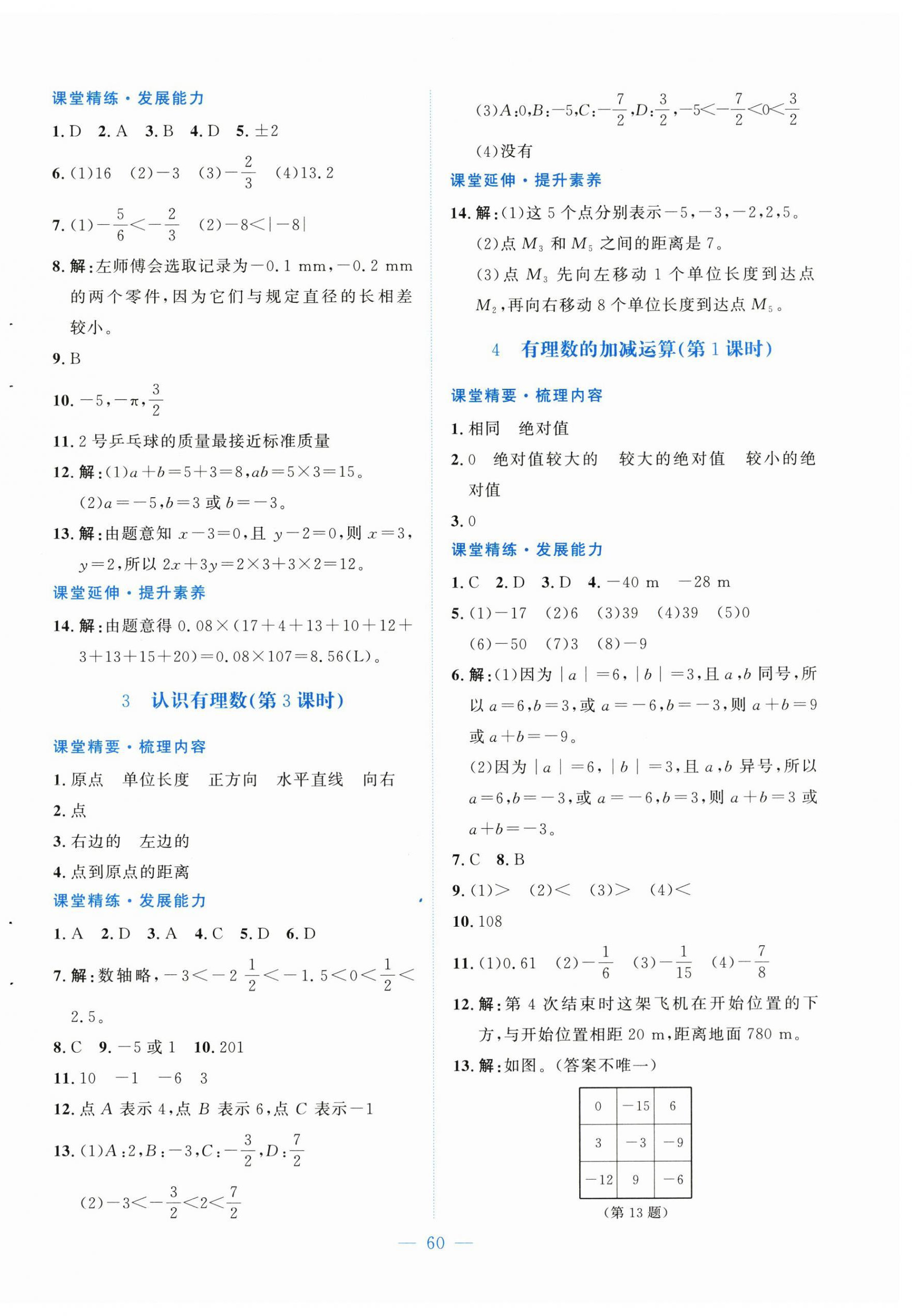 2025年課堂精練七年級數(shù)學(xué)上冊北師大版山西專版 第4頁