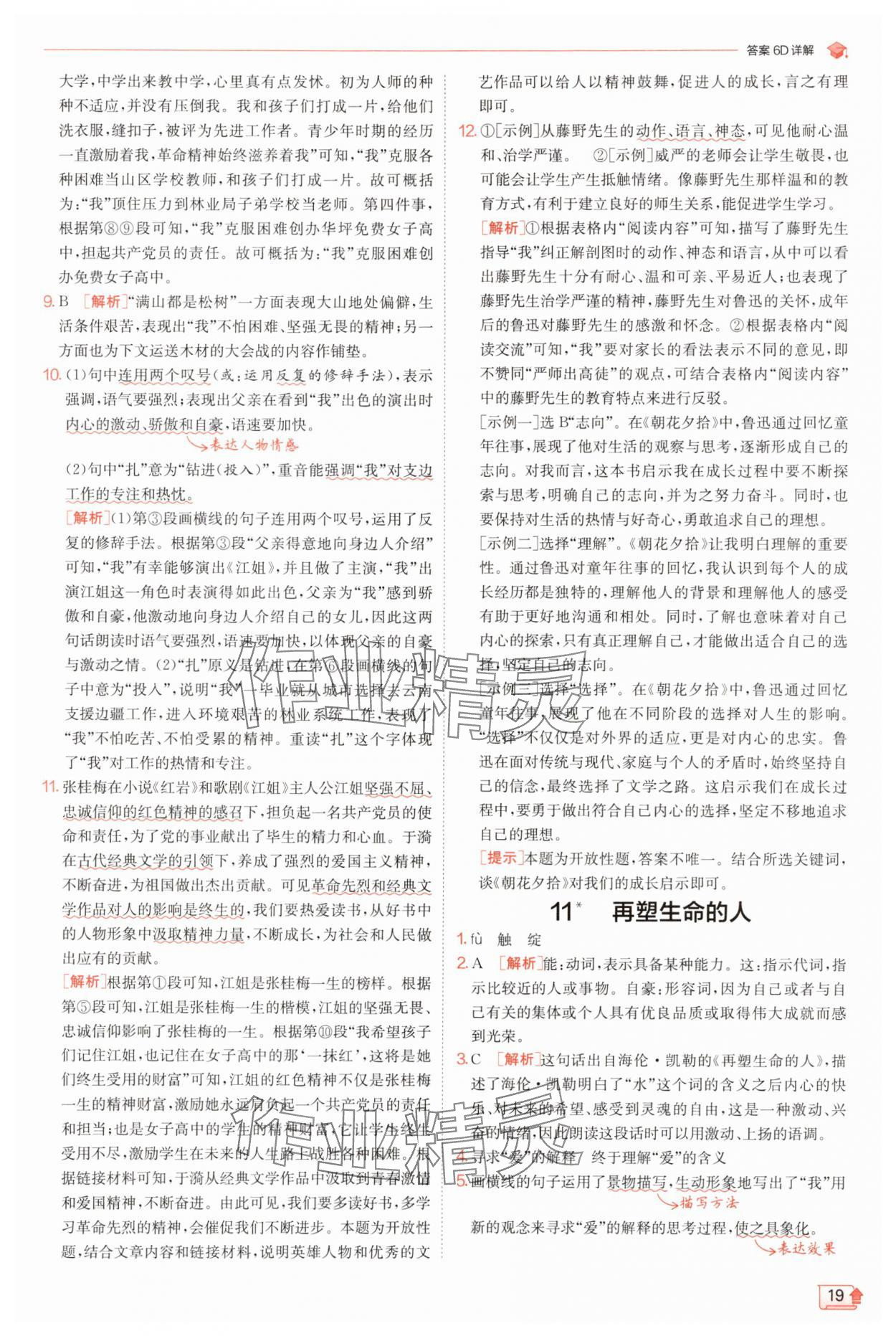2025年實驗班提優(yōu)訓(xùn)練七年級語文上冊人教版江蘇專版 第19頁