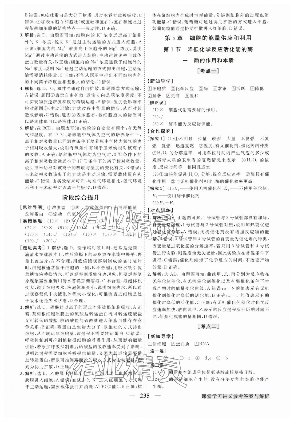 2025年高中同步创新课堂优化方案高中生物必修1人教版江苏专版 第15页