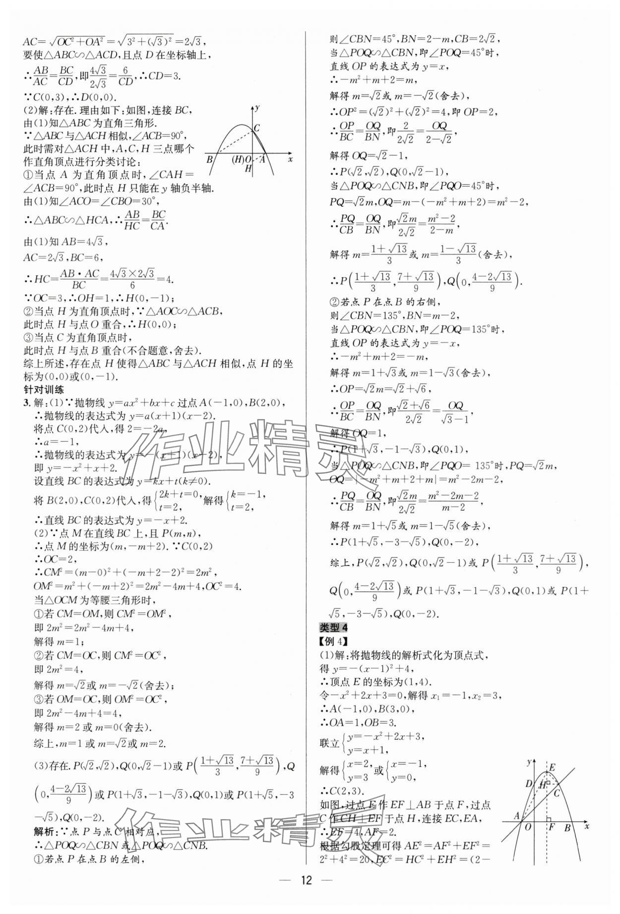 2024年中考對策數學 參考答案第12頁