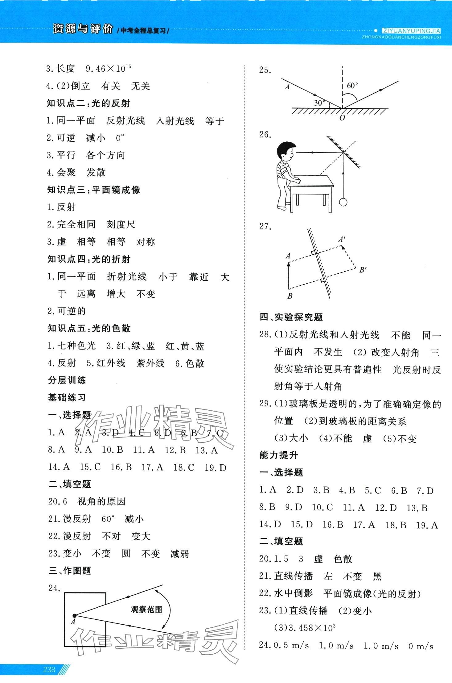 2024年資源與評價(jià)中考全程總復(fù)習(xí)物理中考D版 第4頁