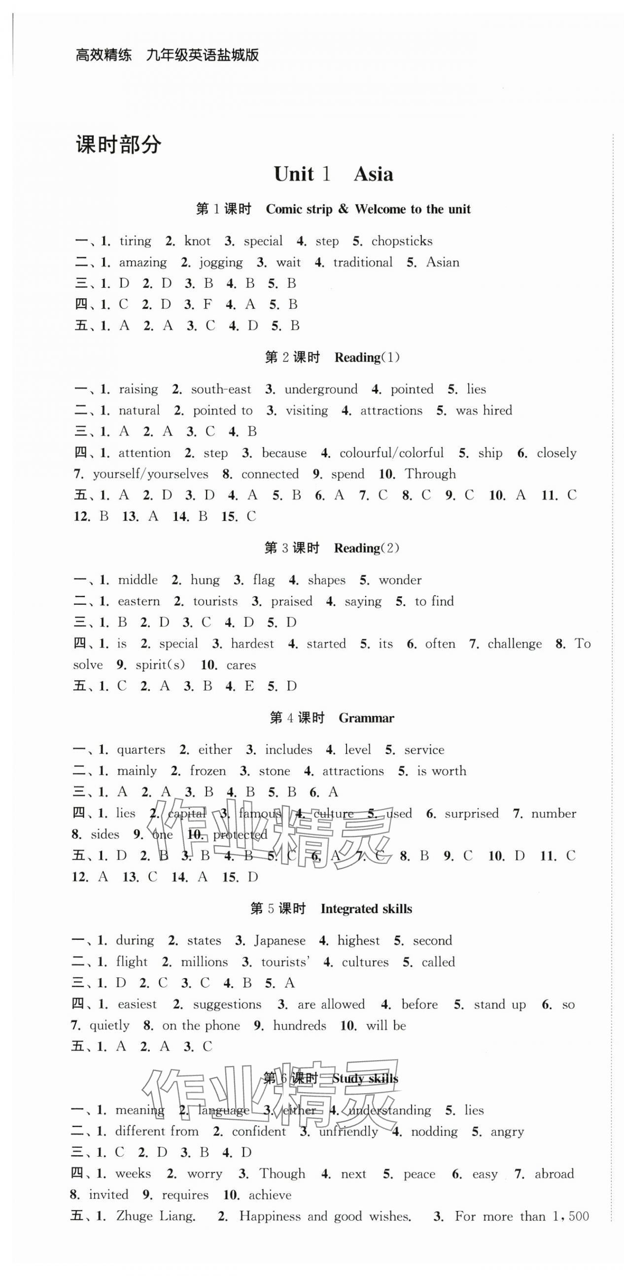 2025年高效精练九年级英语下册译林版 第1页