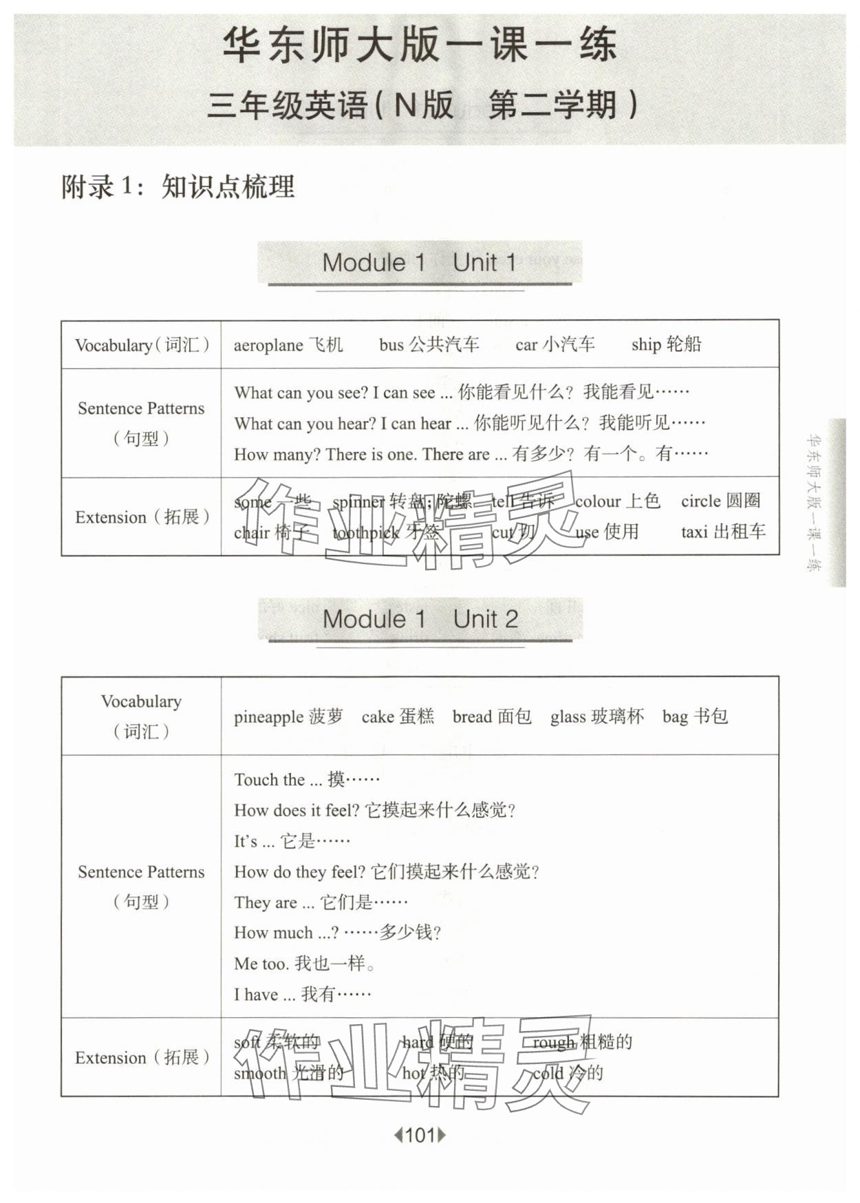 2024年華東師大版一課一練三年級英語下冊滬教版五四制 第1頁