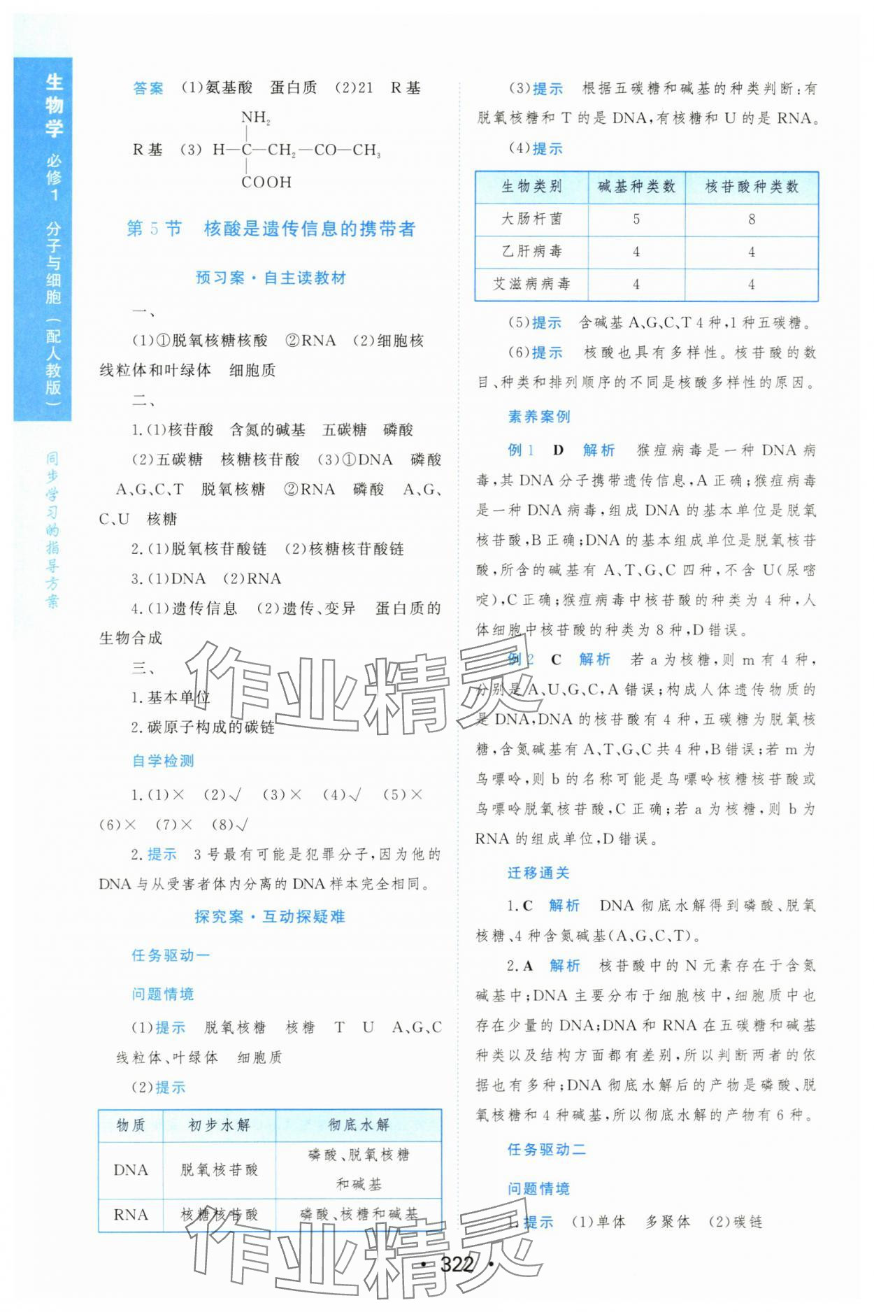 2023年新課程學(xué)習(xí)與測(cè)評(píng)生物必修1人教版 參考答案第13頁(yè)