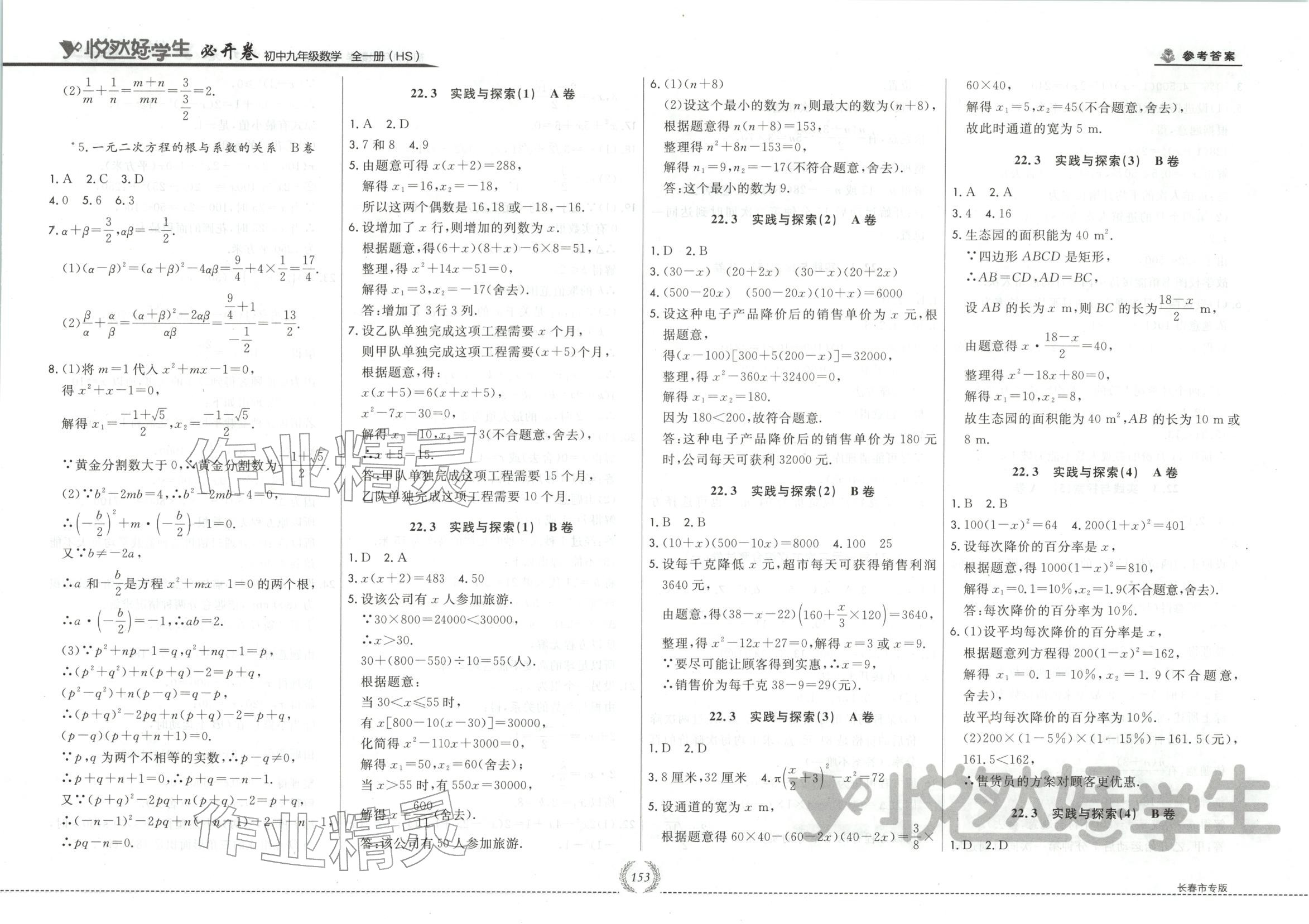 2025年悦然好学生必开卷九年级数学全一册华师大版长春专版 第5页