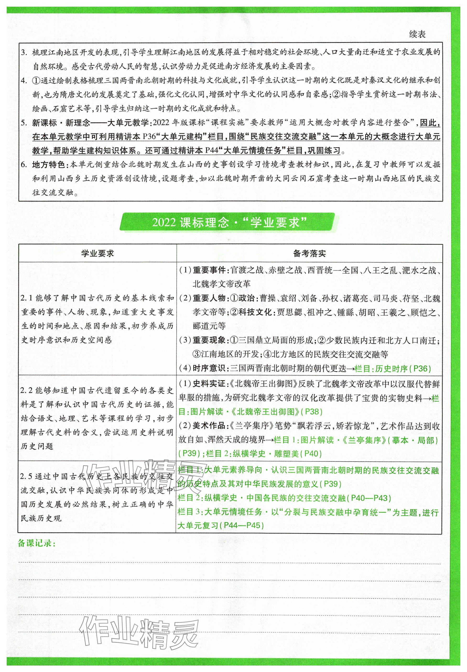 2024年萬唯中考試題研究歷史山西專版 參考答案第47頁