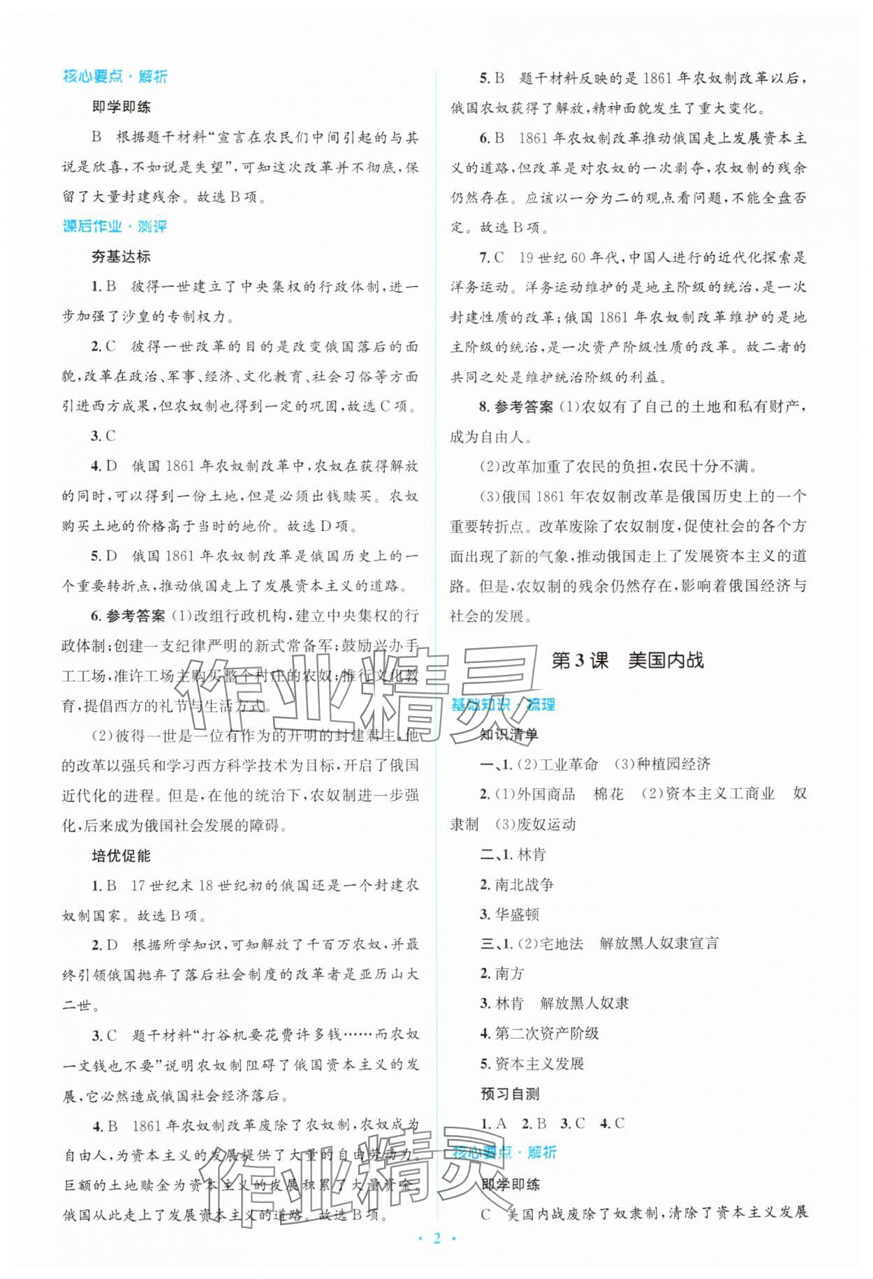 2024年同步解析与测评学考练九年级历史下册人教版精编版 第2页
