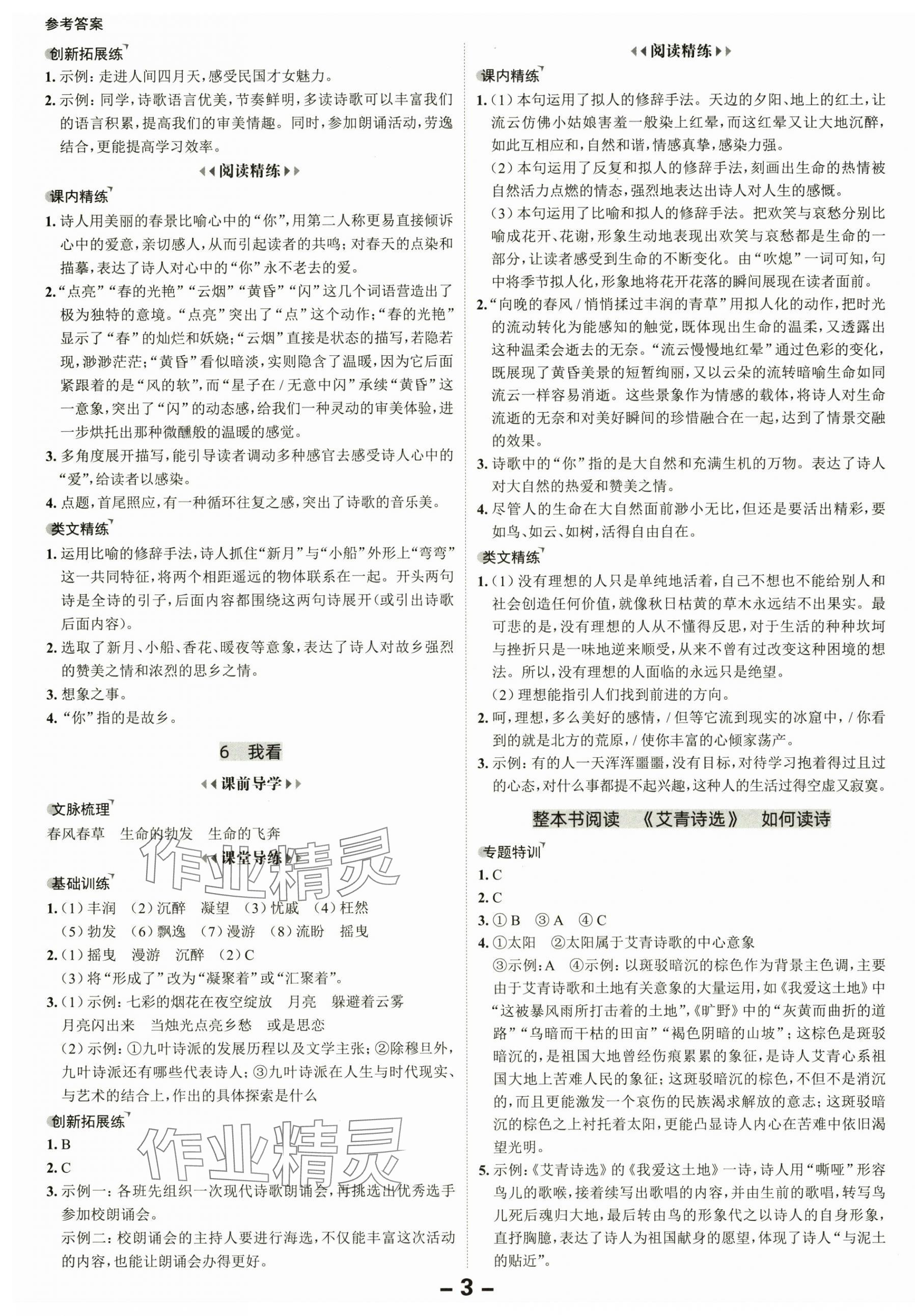 2025年全程突破九年级语文全一册人教版 第3页