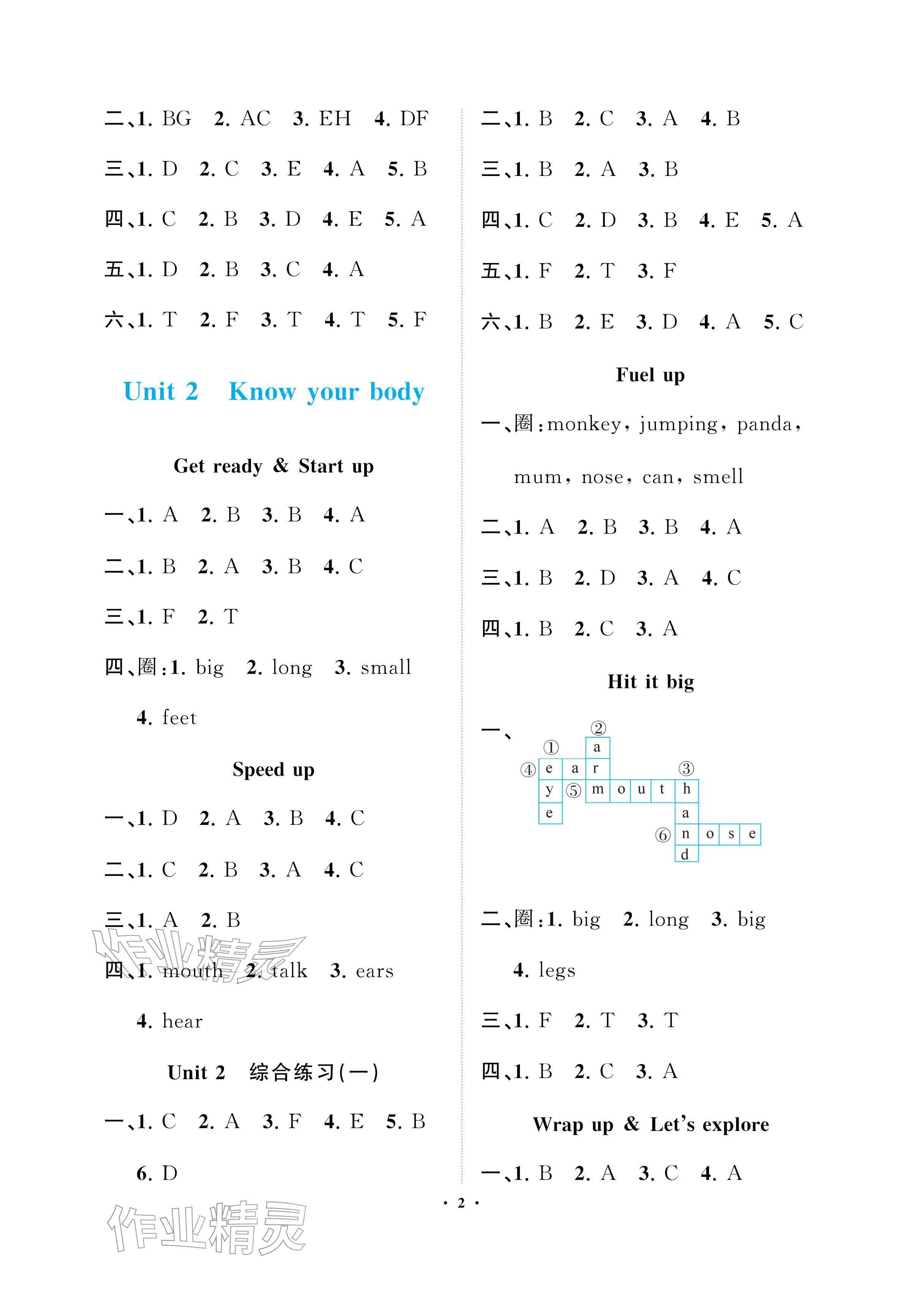2026年新课程学习指导海南出版社三年级英语下册外研版&nbsp;参考答案第2页